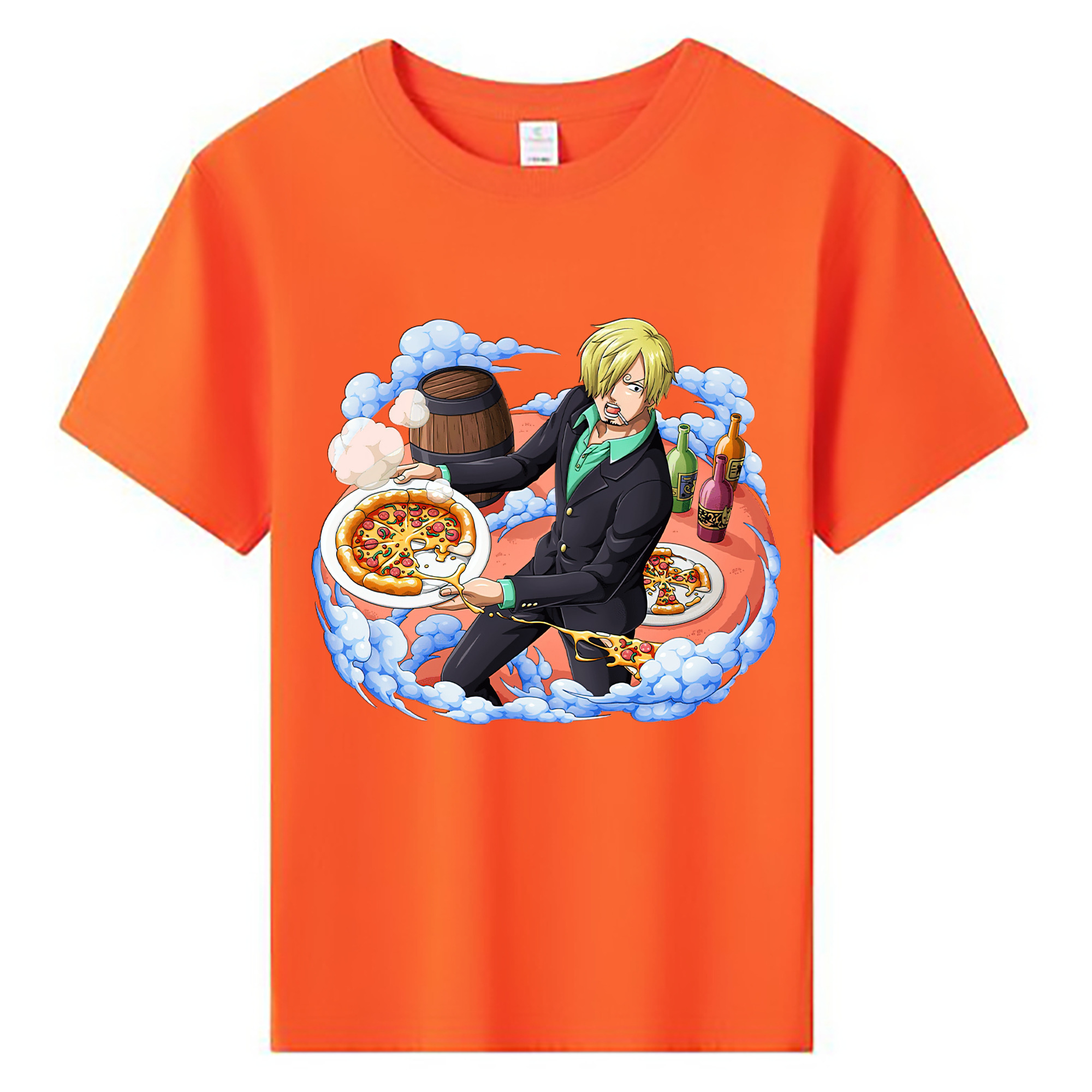 （画像用） ワンピース サンジ ONE PIECE Sanji 綿100％キッズTシャツ（フロントプリント）