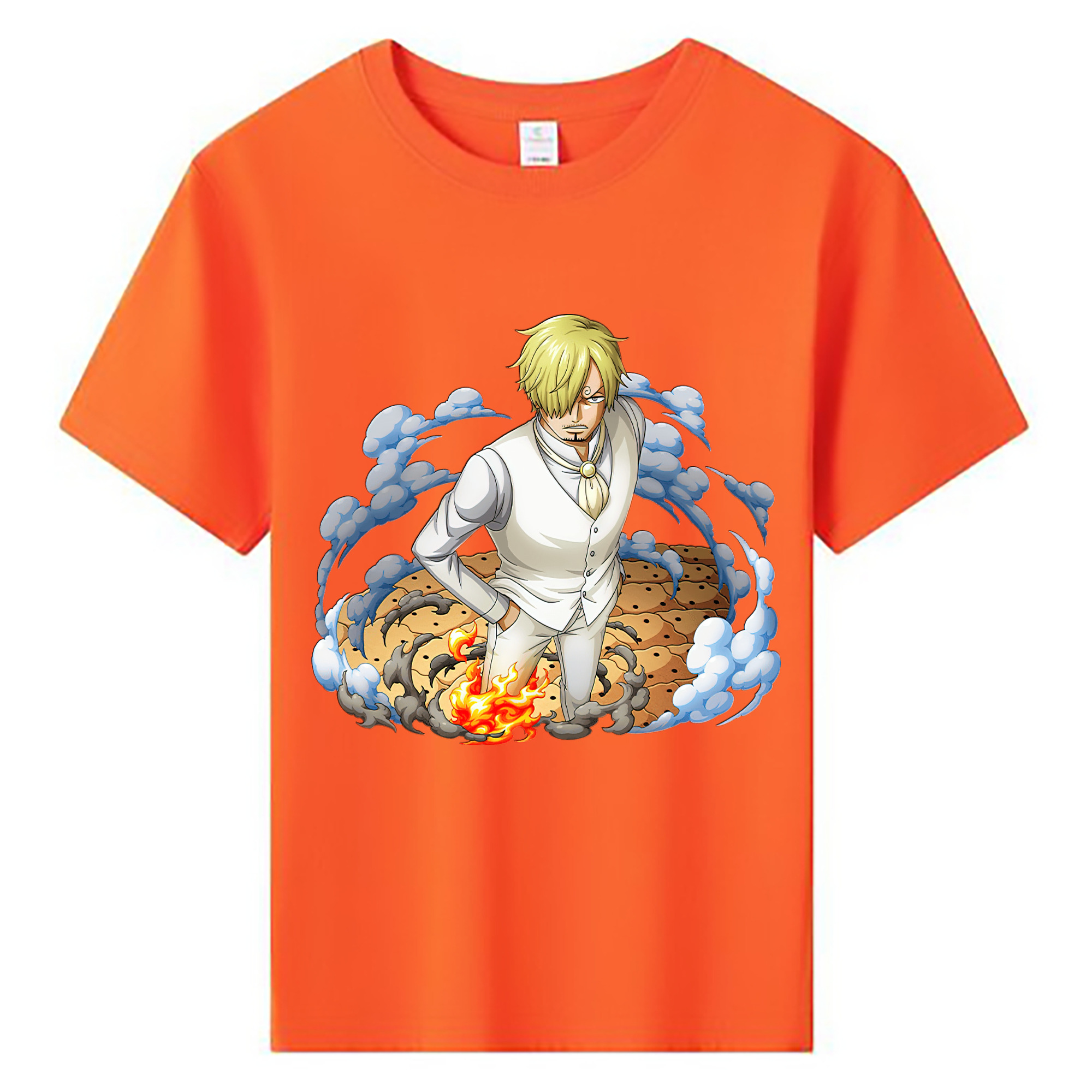 （画像用） ワンピース サンジ ONE PIECE Sanji 綿100％キッズTシャツ（フロントプリント）