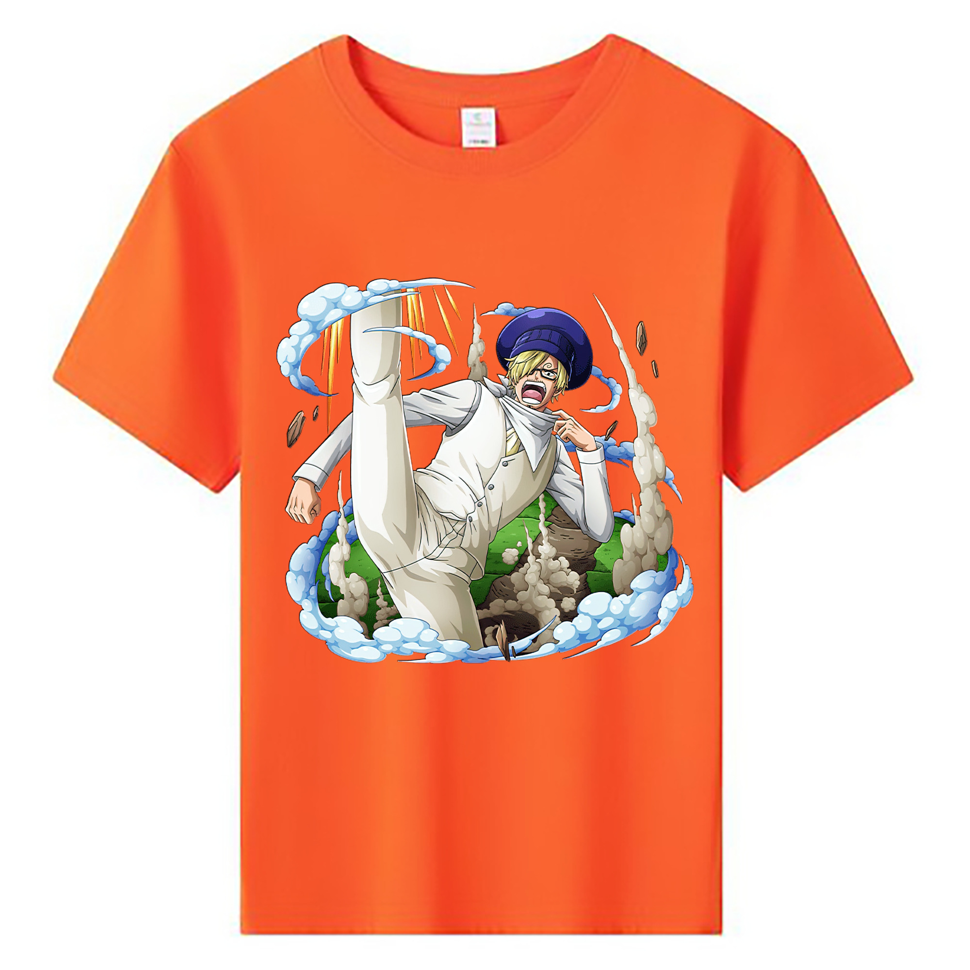 （画像用） ワンピース サンジ ONE PIECE Sanji 綿100％キッズTシャツ（フロントプリント）