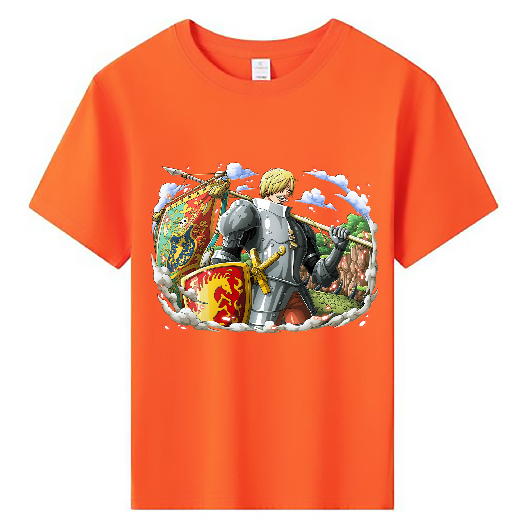 （画像用） ワンピース サンジ ONE PIECE Sanji 綿100％キッズTシャツ（フロントプリント）
