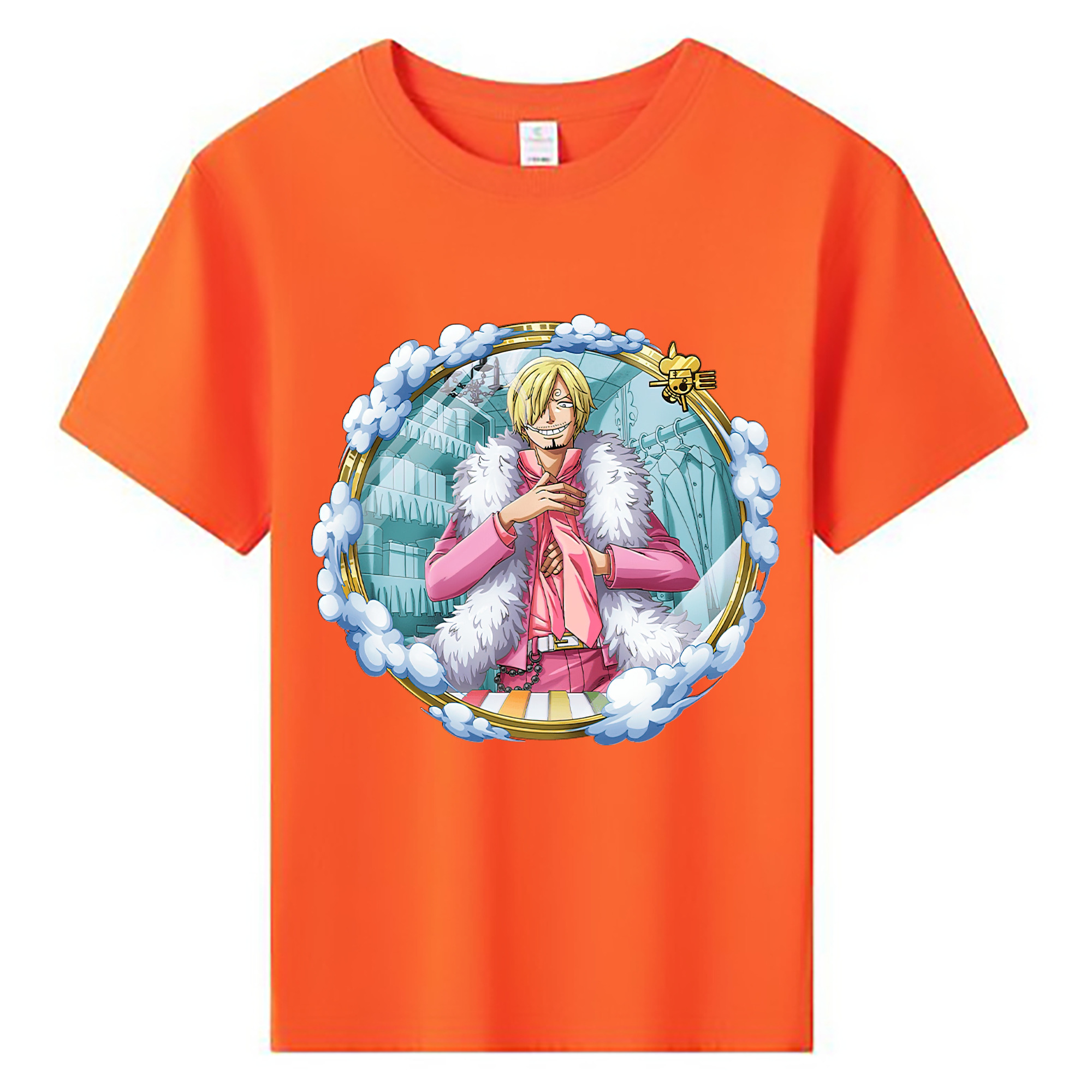 （画像用） ワンピース サンジ ONE PIECE Sanji 綿100％キッズTシャツ（フロントプリント）