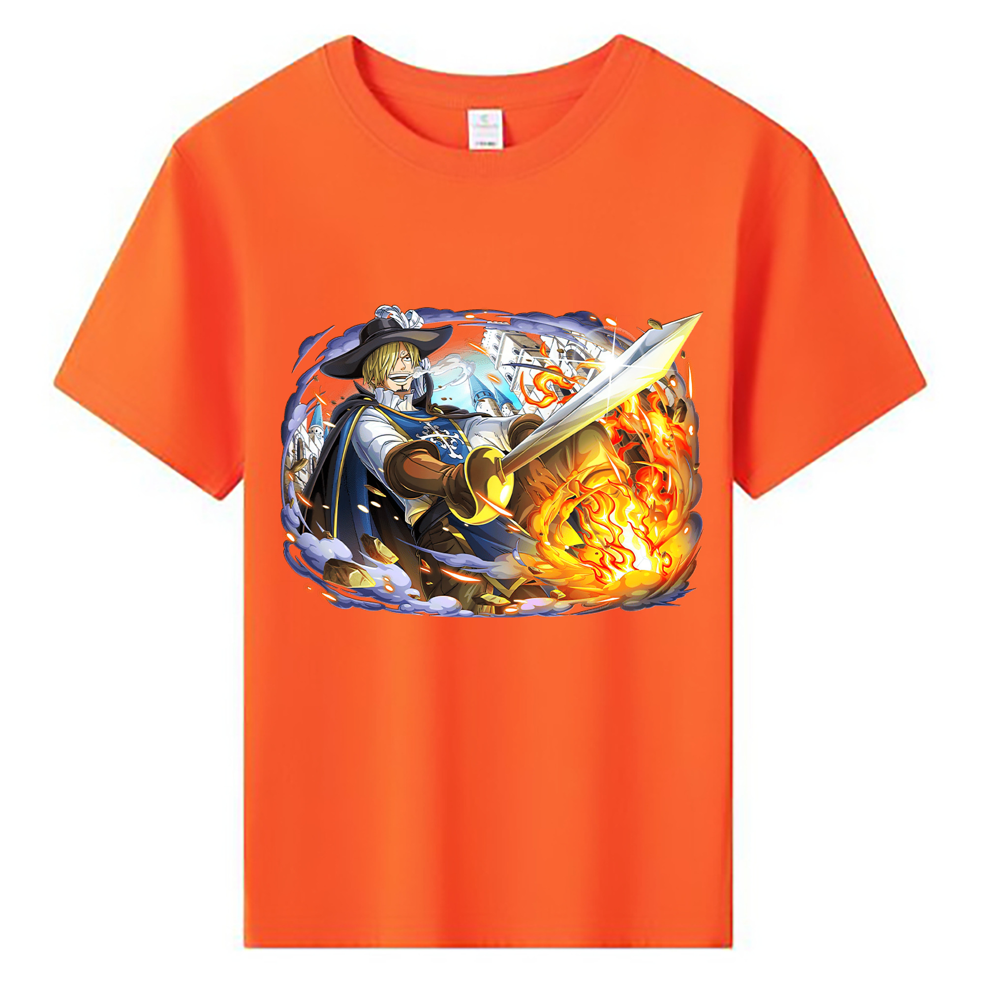 （画像用） ワンピース サンジ ONE PIECE Sanji 綿100％キッズTシャツ（フロントプリント）