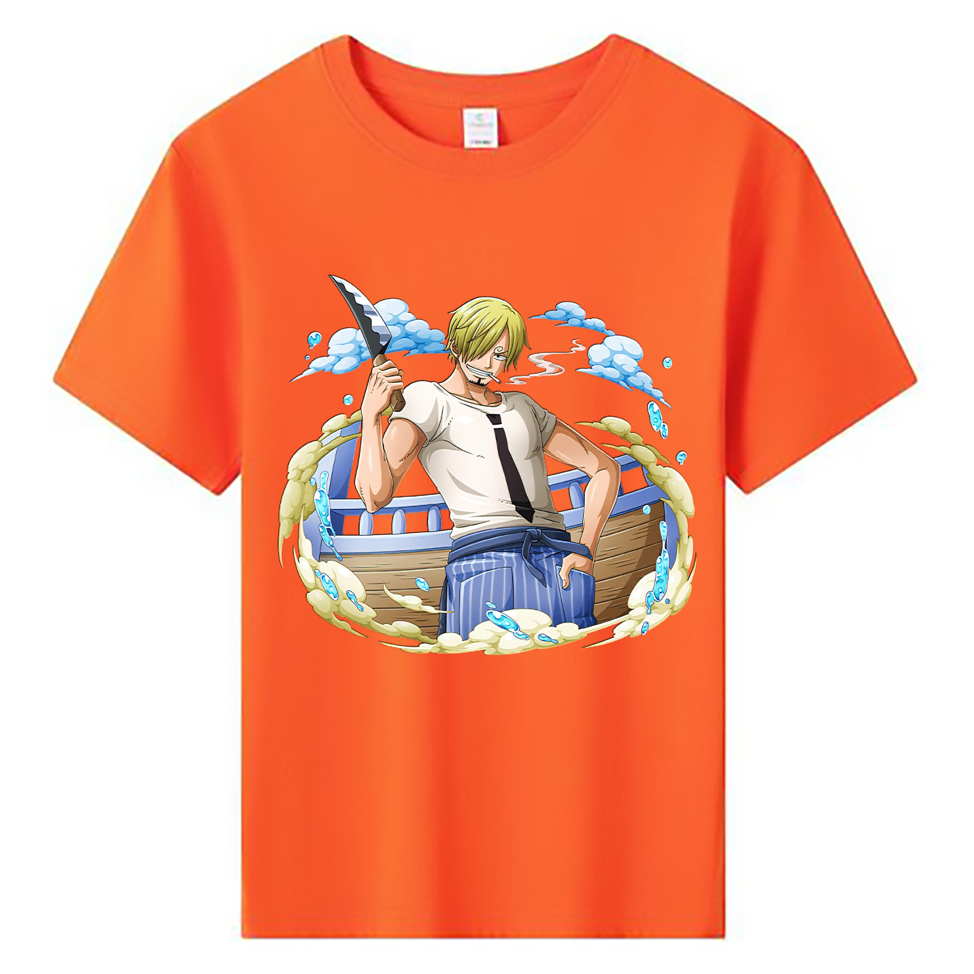 （画像用） ワンピース サンジ ONE PIECE Sanji 綿100％キッズTシャツ（フロントプリント）