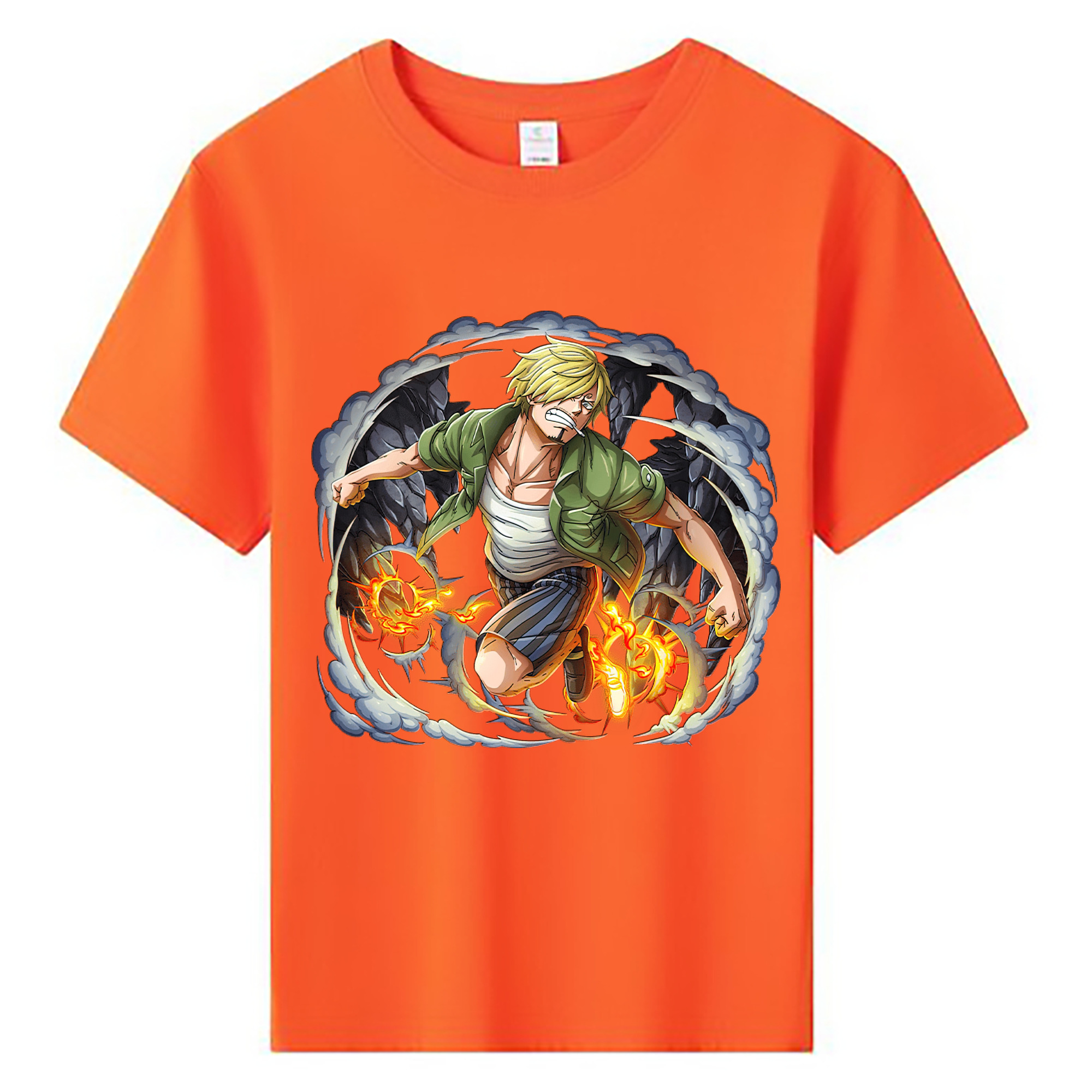 （画像用） ワンピース サンジ ONE PIECE Sanji 綿100％キッズTシャツ（フロントプリント）