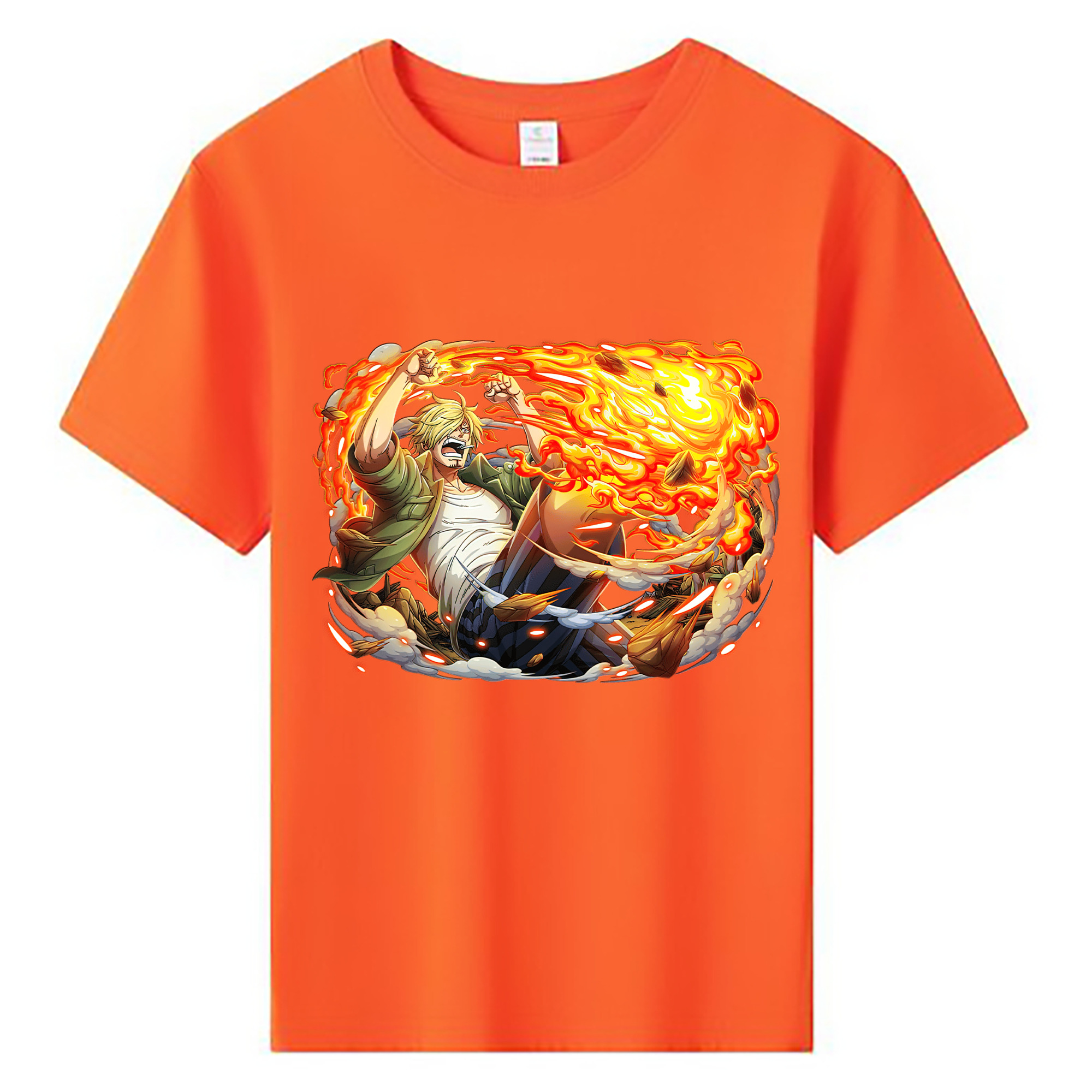 （画像用） ワンピース サンジ ONE PIECE Sanji 綿100％キッズTシャツ（フロントプリント）