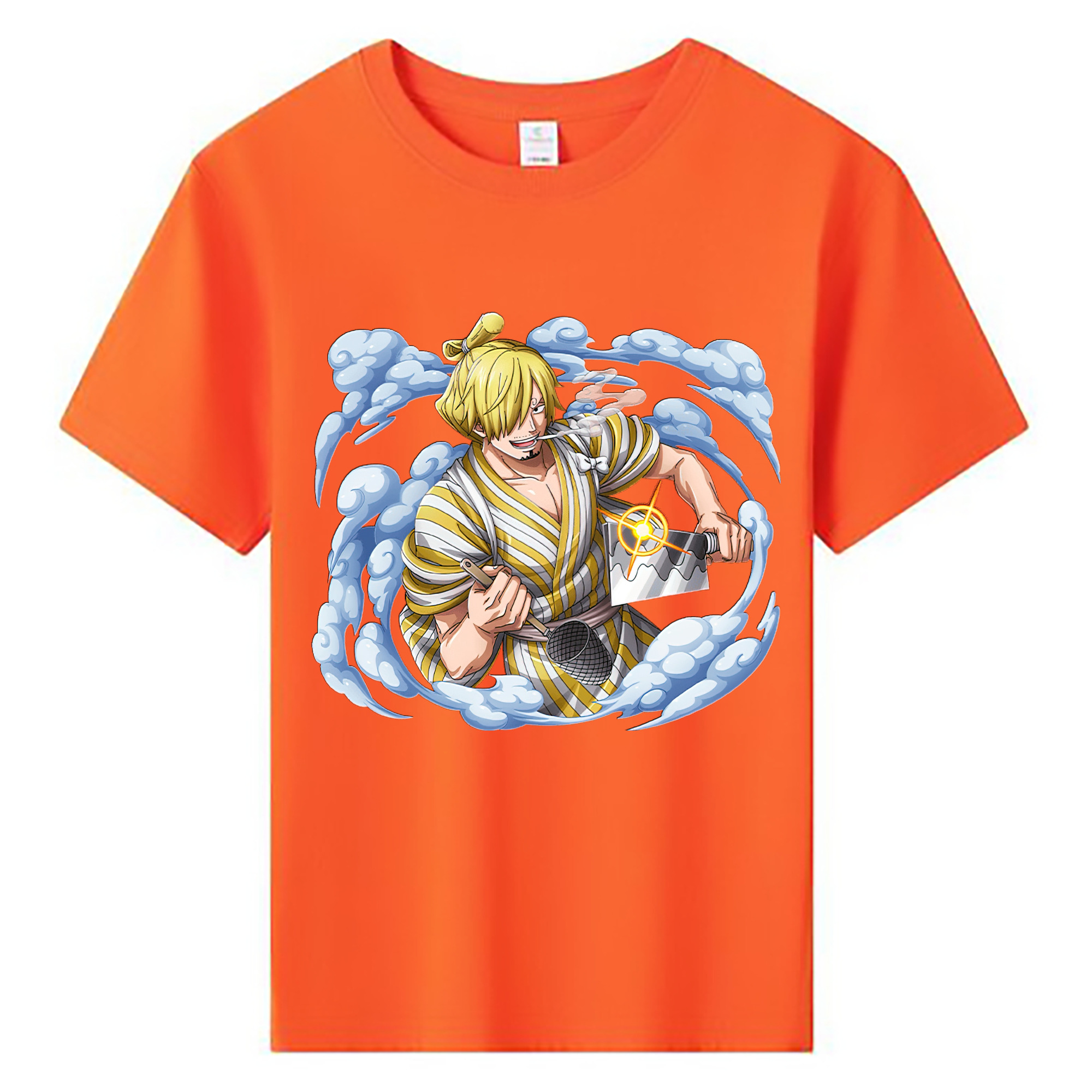 （画像用） ワンピース サンジ ONE PIECE Sanji 綿100％キッズTシャツ（フロントプリント）