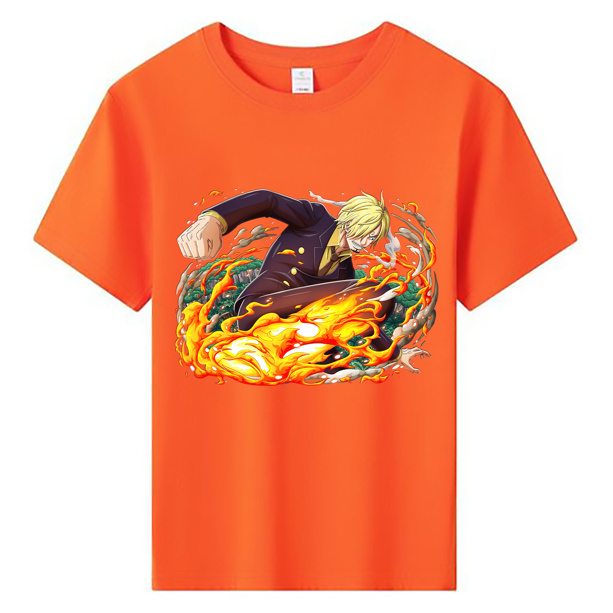 （画像用） ワンピース サンジ ONE PIECE Sanji 綿100％キッズTシャツ（フロントプリント）