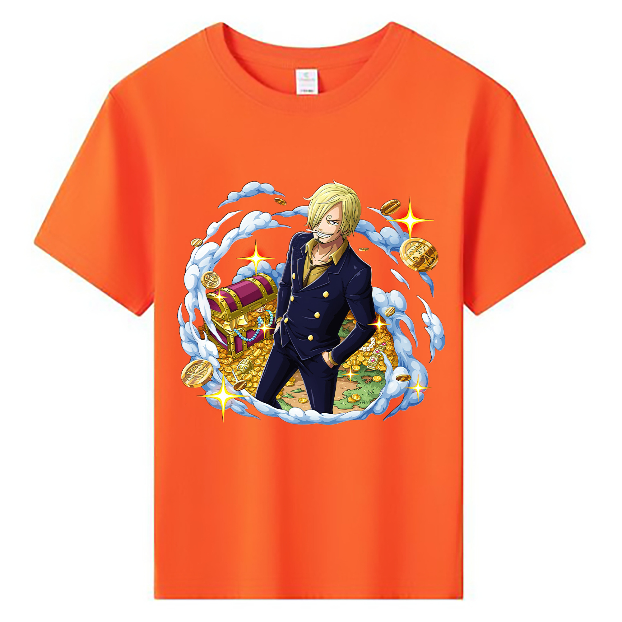（画像用） ワンピース サンジ ONE PIECE Sanji 綿100％キッズTシャツ（フロントプリント）