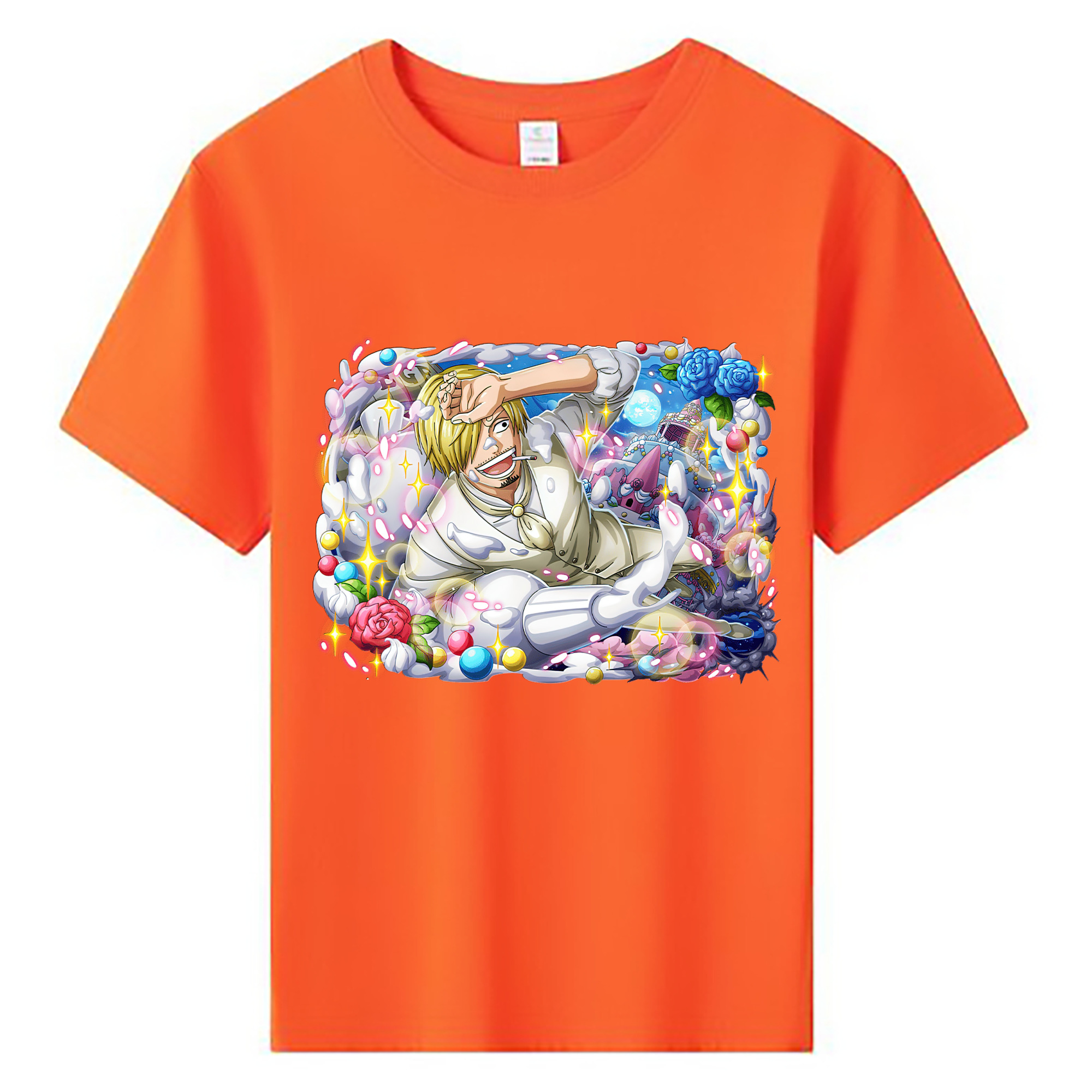 （画像用） ワンピース サンジ ONE PIECE Sanji 綿100％キッズTシャツ（フロントプリント）