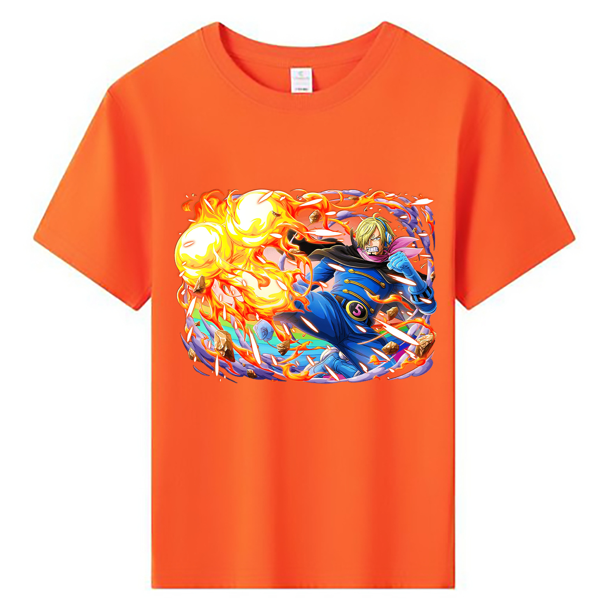 ワンピース サンジ ONE PIECE Sanji 綿100％キッズTシャツ（フロントプリント）