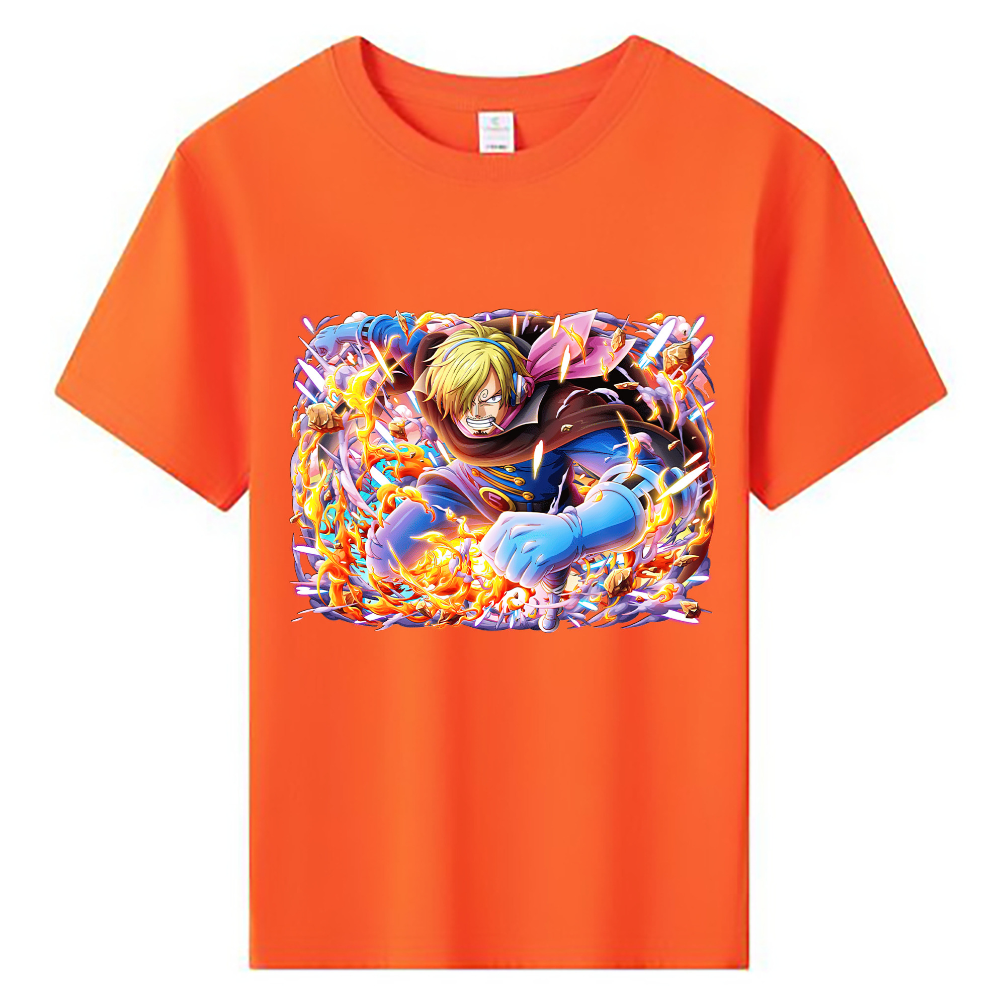 （画像用） ワンピース サンジ ONE PIECE Sanji 綿100％キッズTシャツ（フロントプリント）