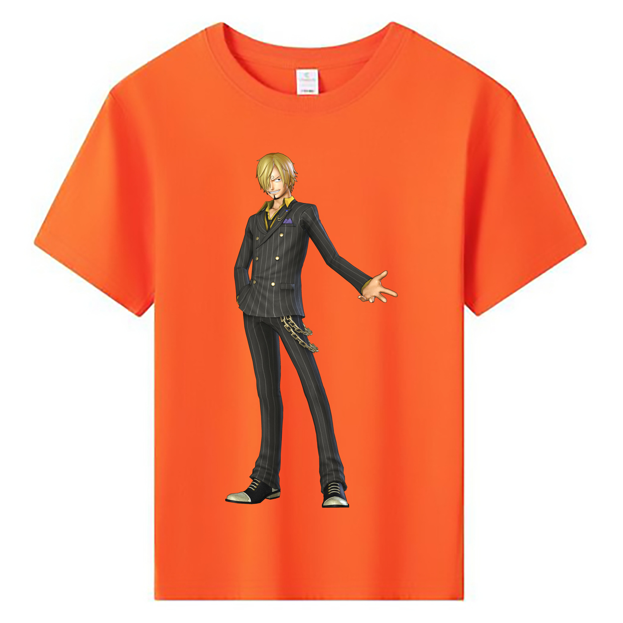 （画像用） ワンピース サンジ ONE PIECE Sanji 綿100％キッズTシャツ（フロントプリント）