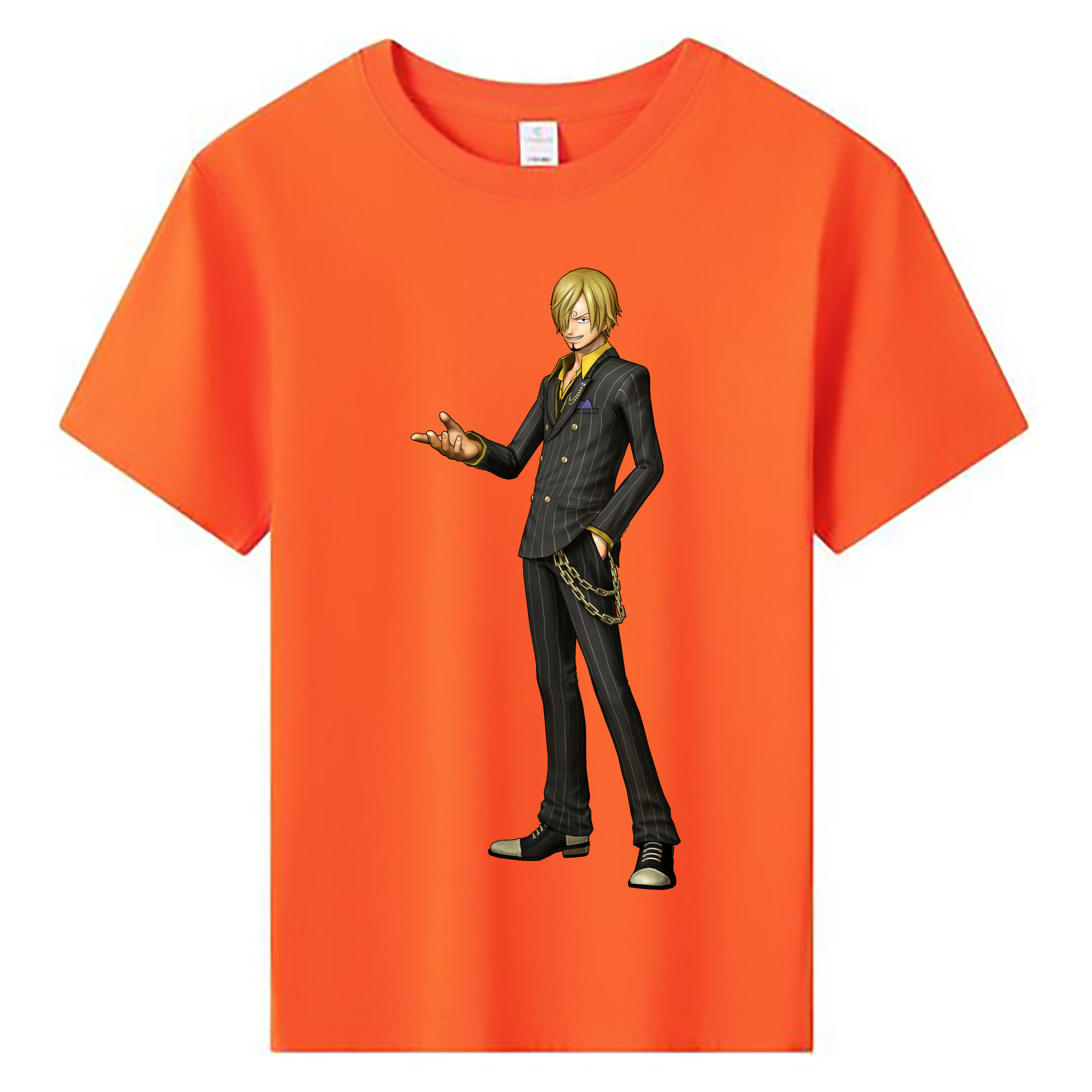 （画像用） ワンピース サンジ ONE PIECE Sanji 綿100％キッズTシャツ（フロントプリント）