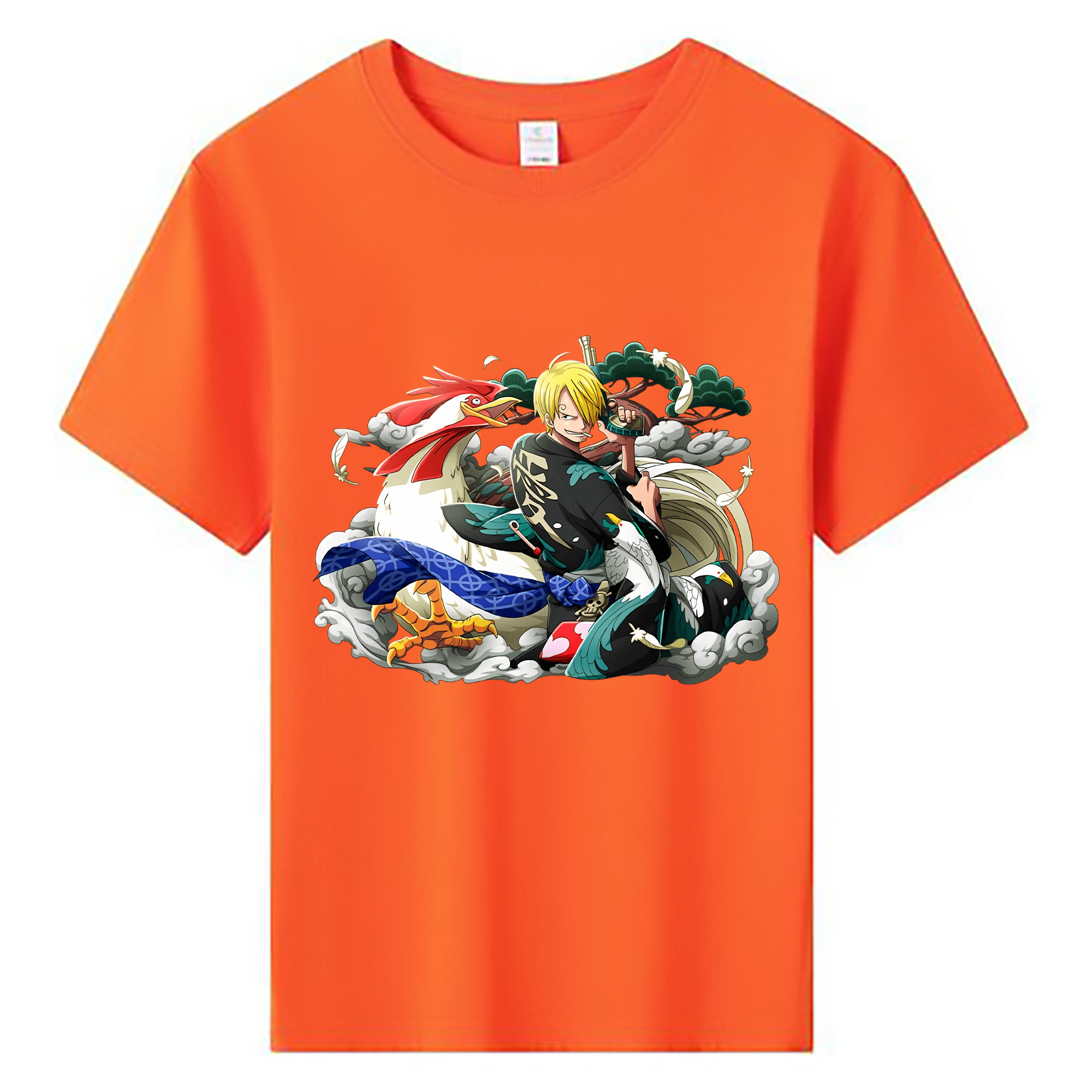 （画像用） ワンピース サンジ ONE PIECE Sanji 綿100％キッズTシャツ（フロントプリント）