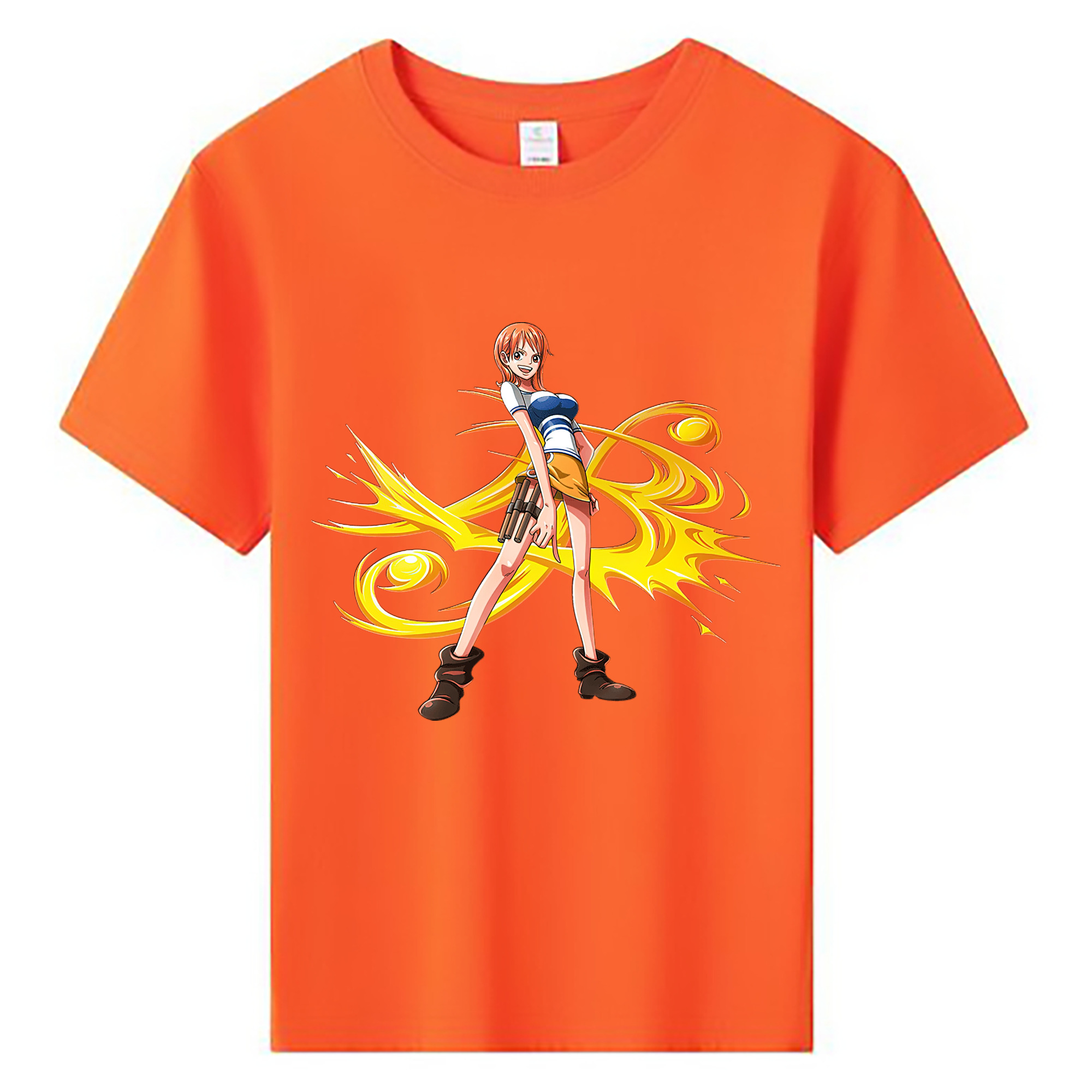 （画像用） ワンピース ナミ ONE PIECE Nami 綿100％キッズTシャツ（フロントプリント）