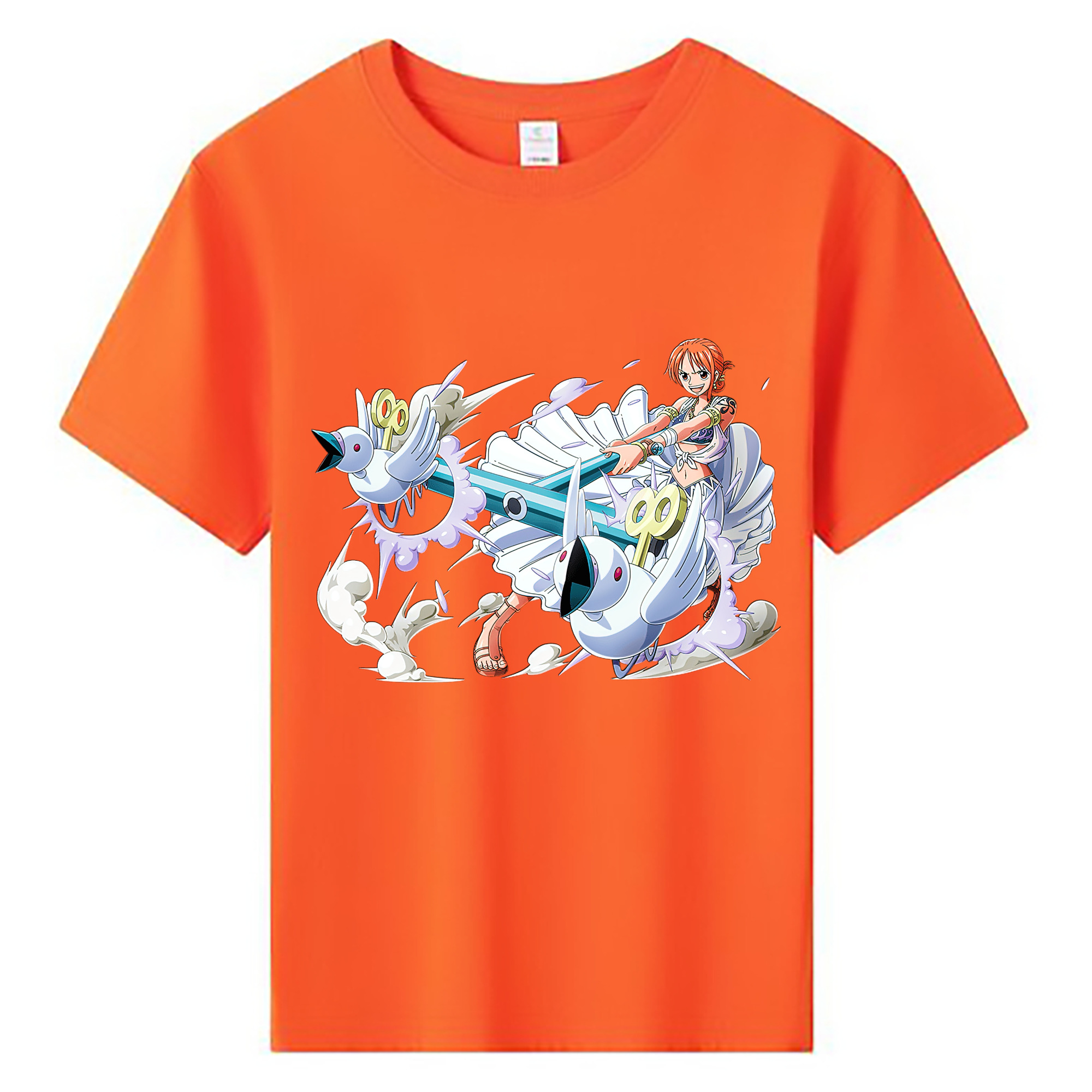 （画像用） ワンピース ナミ ONE PIECE Nami 綿100％キッズTシャツ（フロントプリント）