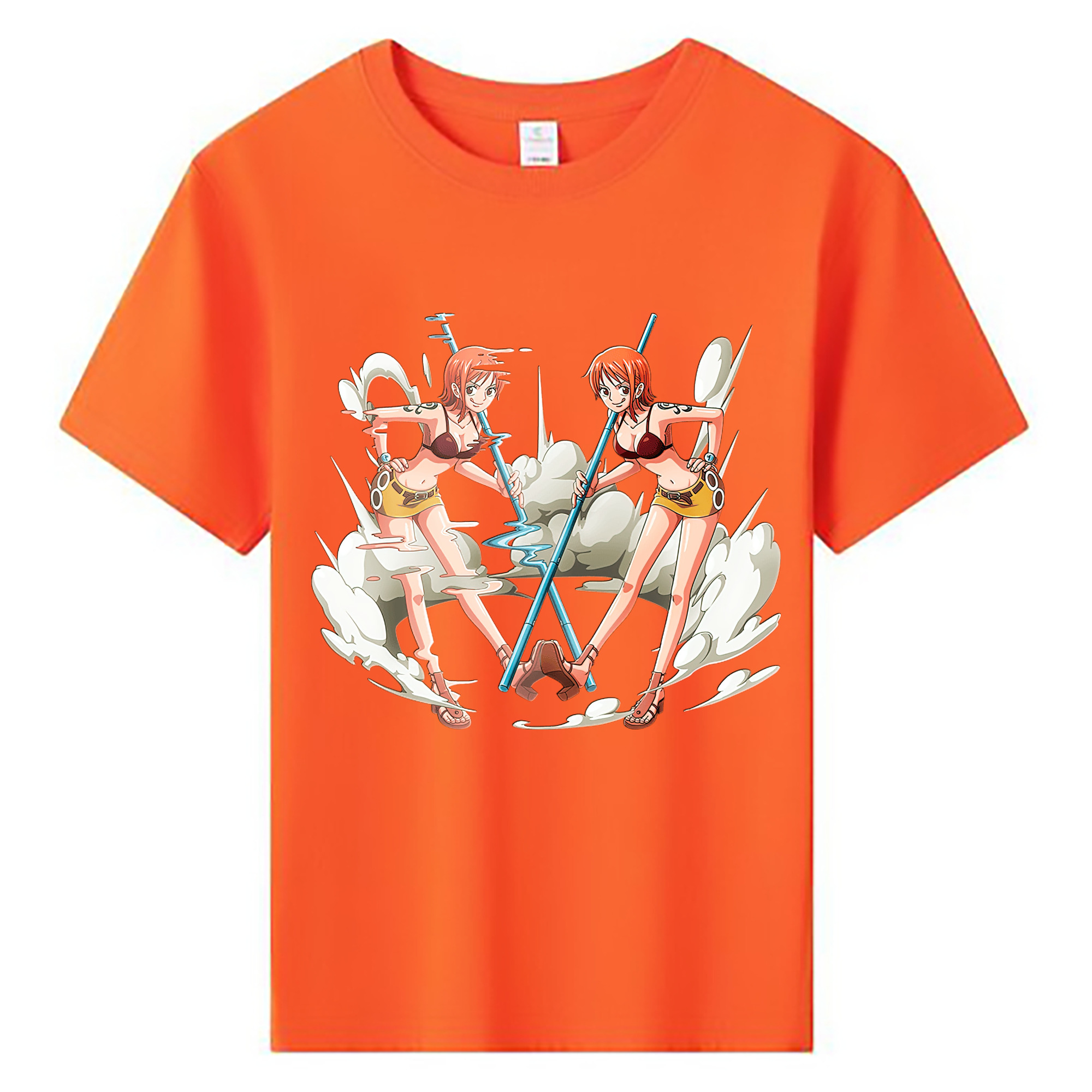 （画像用） ワンピース ナミ ONE PIECE Nami 綿100％キッズTシャツ（フロントプリント）