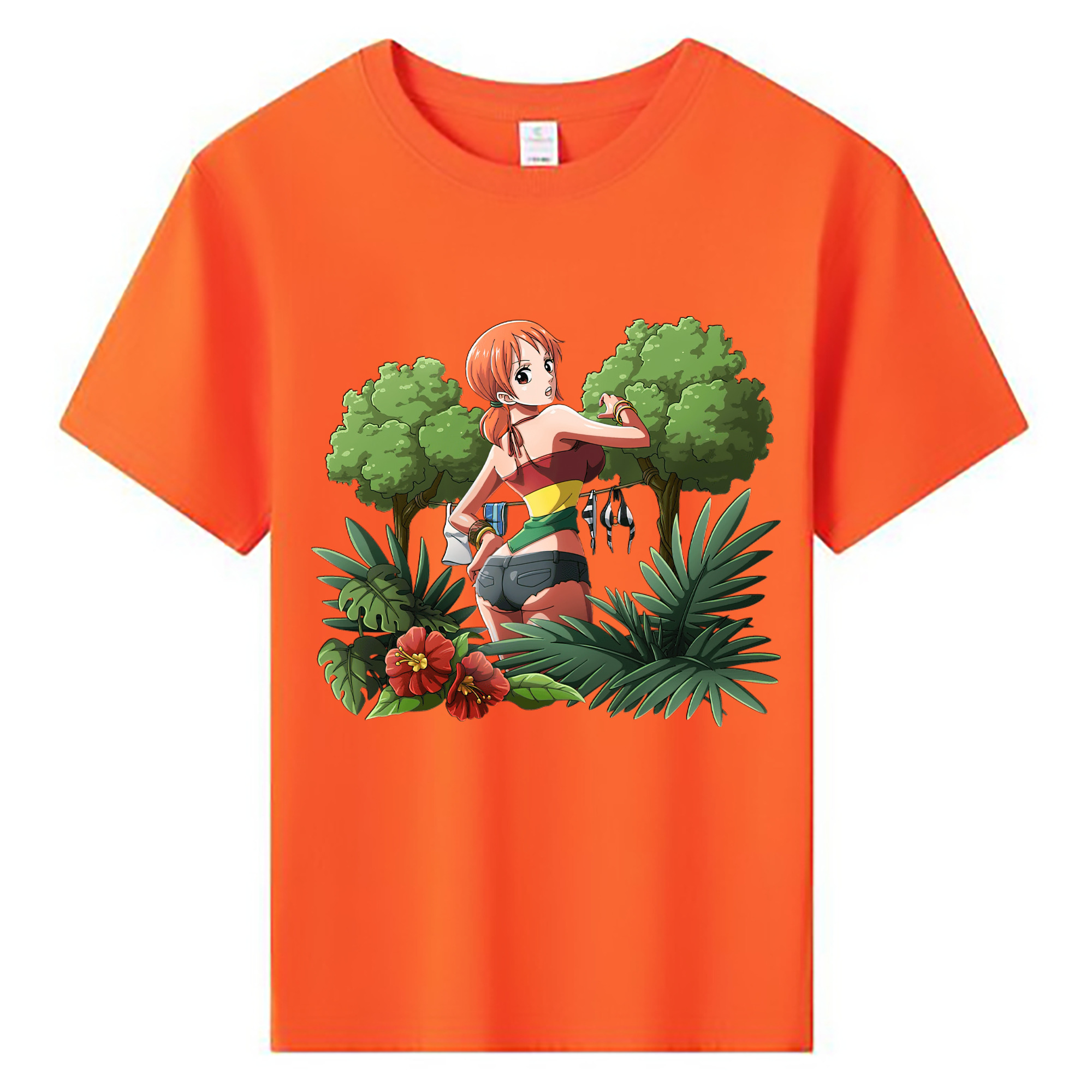 （画像用） ワンピース ナミ ONE PIECE Nami 綿100％キッズTシャツ（フロントプリント）
