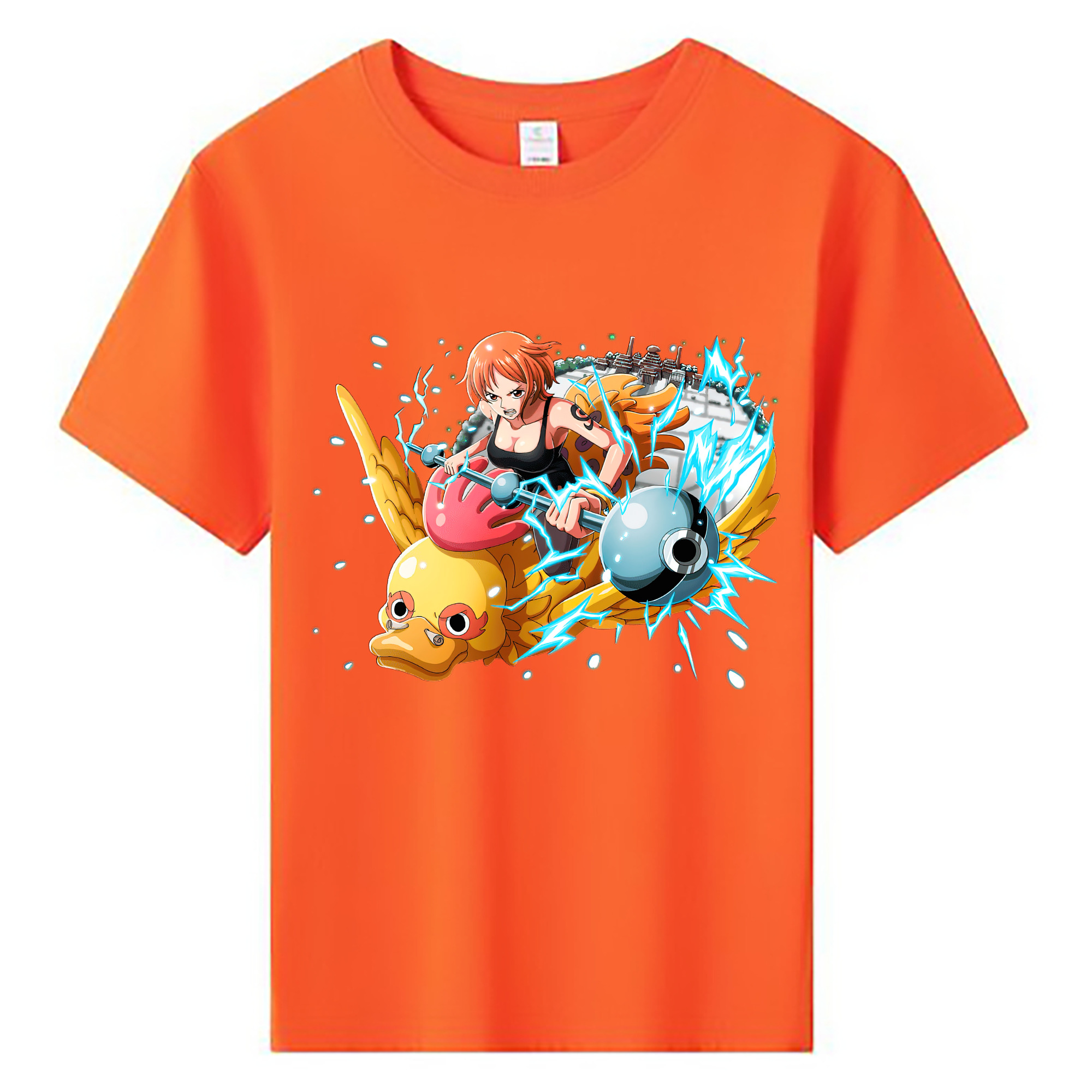 （画像用） ワンピース ナミ ONE PIECE Nami 綿100％キッズTシャツ（フロントプリント）