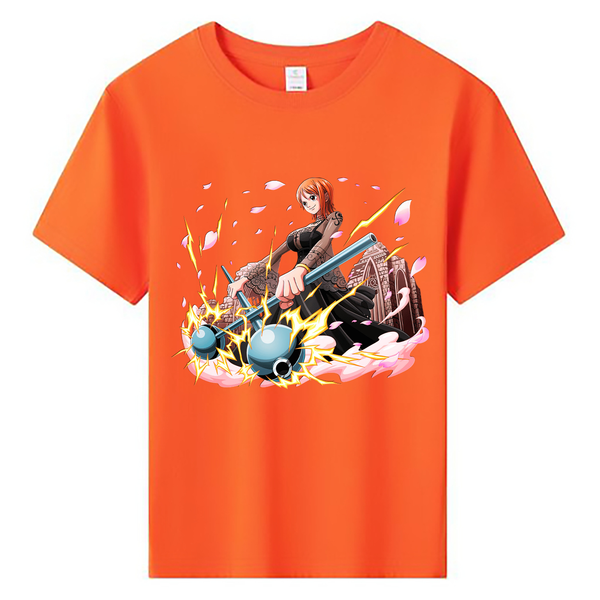 （画像用） ワンピース ナミ ONE PIECE Nami 綿100％キッズTシャツ（フロントプリント）