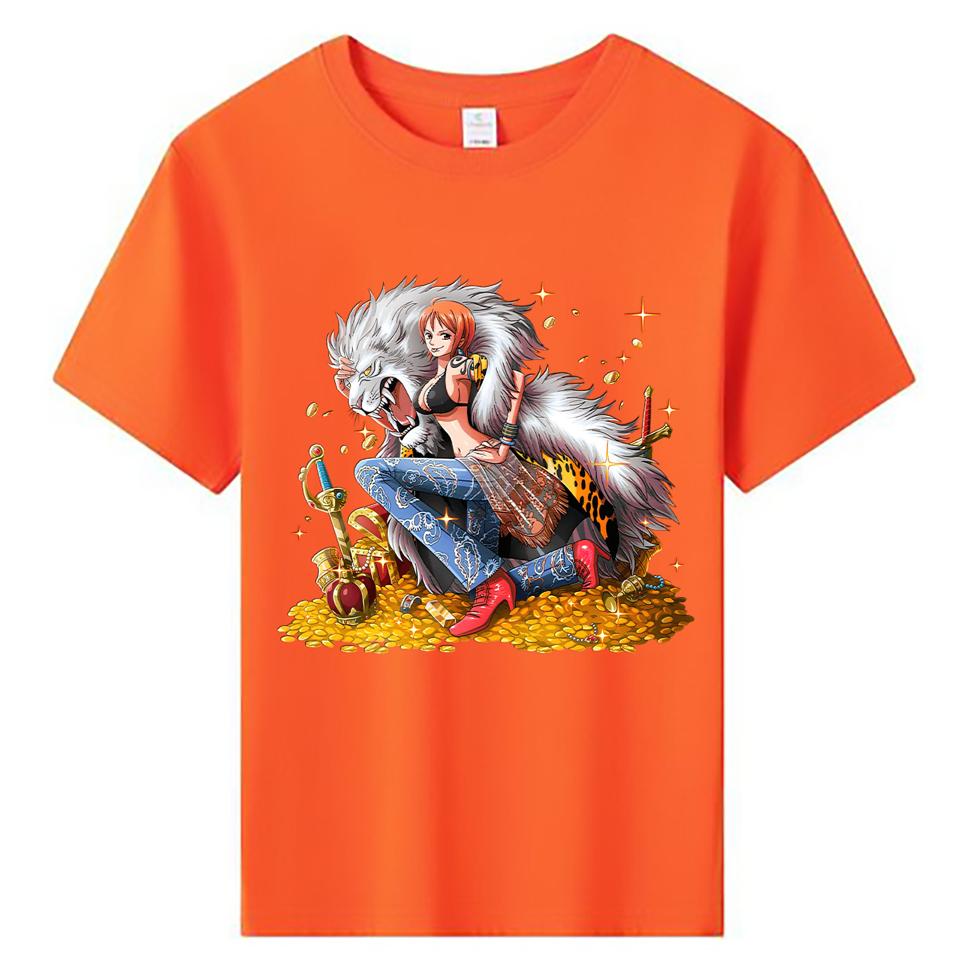 （画像用） ワンピース ナミ ONE PIECE Nami 綿100％キッズTシャツ（フロントプリント）