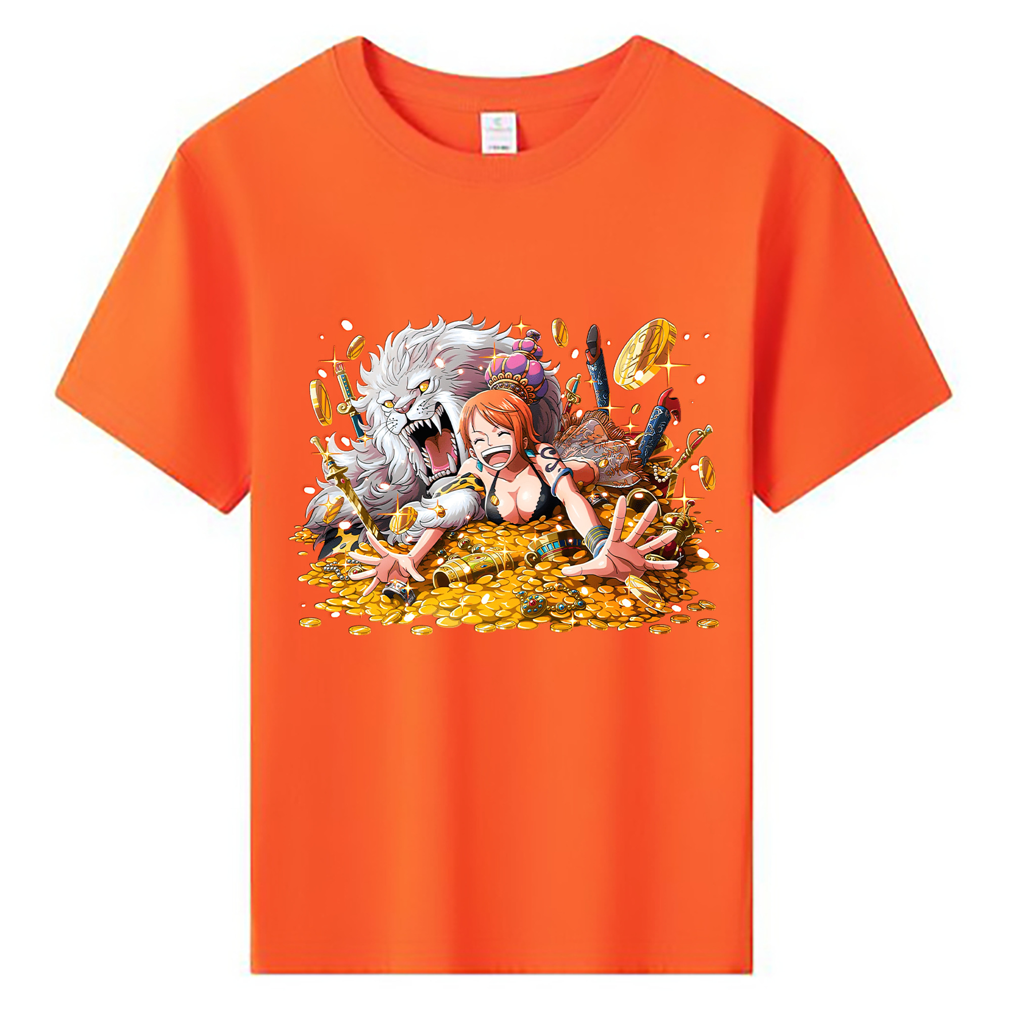 （画像用） ワンピース ナミ ONE PIECE Nami 綿100％キッズTシャツ（フロントプリント）