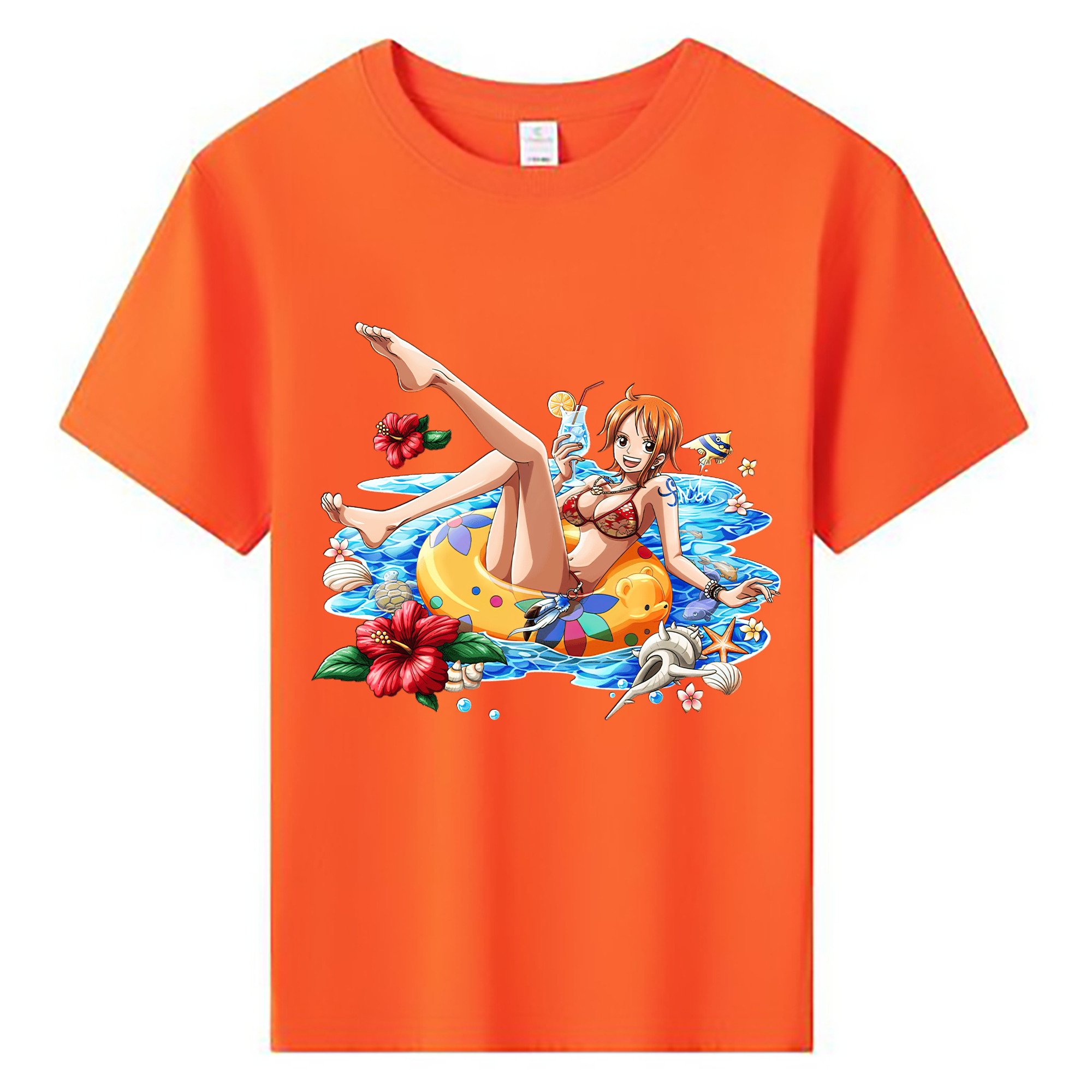 （画像用） ワンピース ナミ ONE PIECE Nami 綿100％キッズTシャツ（フロントプリント）