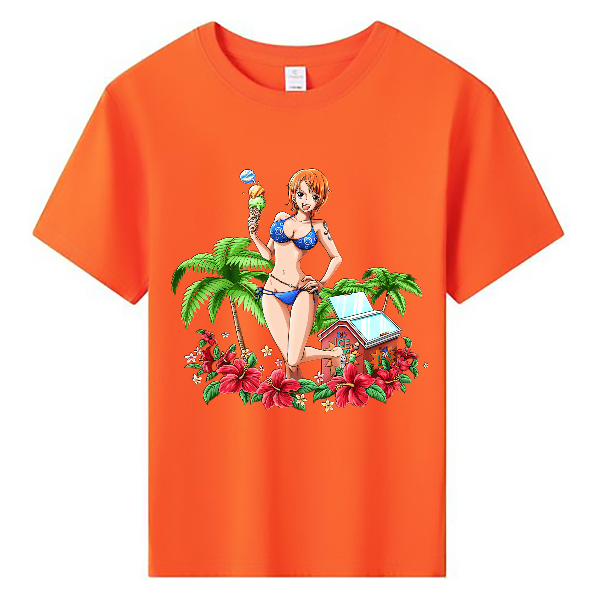 （画像用） ワンピース ナミ ONE PIECE Nami 綿100％キッズTシャツ（フロントプリント）