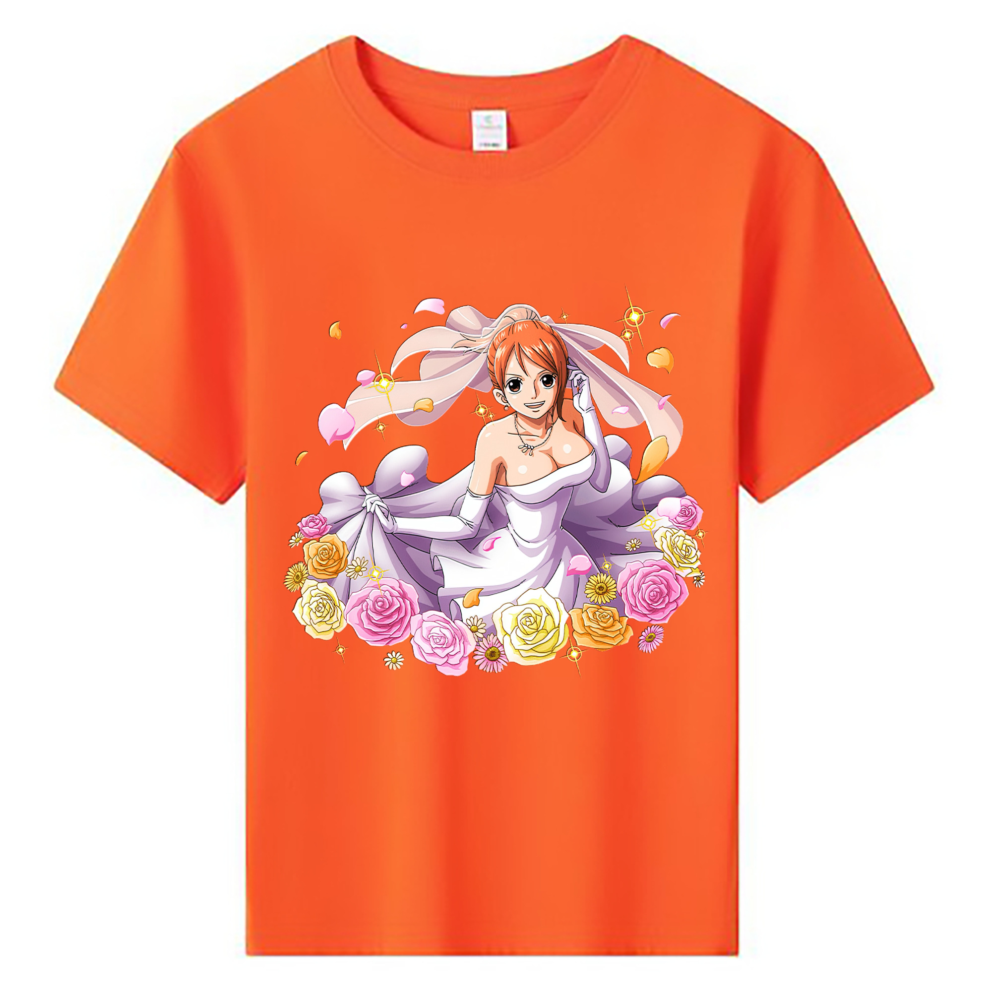 （画像用） ワンピース ナミ ONE PIECE Nami 綿100％キッズTシャツ（フロントプリント）