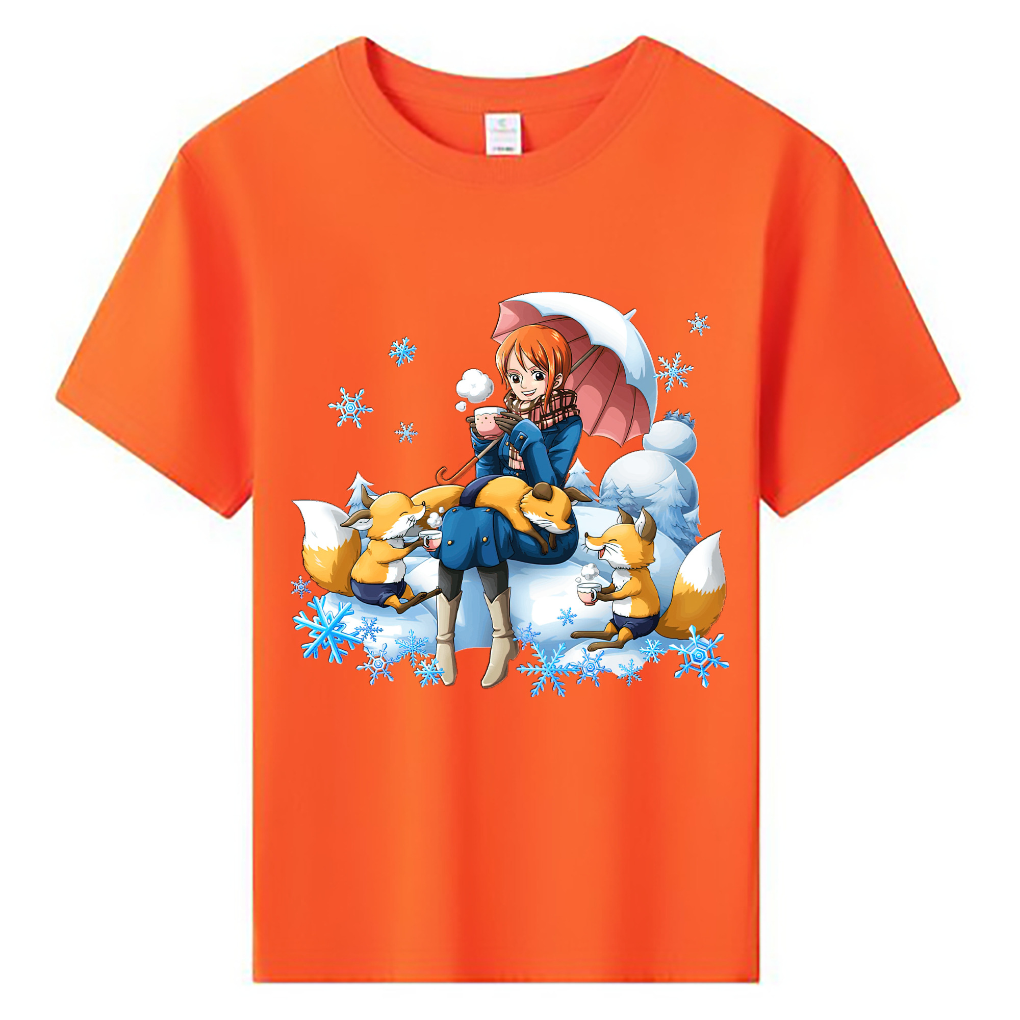 （画像用） ワンピース ナミ ONE PIECE Nami 綿100％キッズTシャツ（フロントプリント）