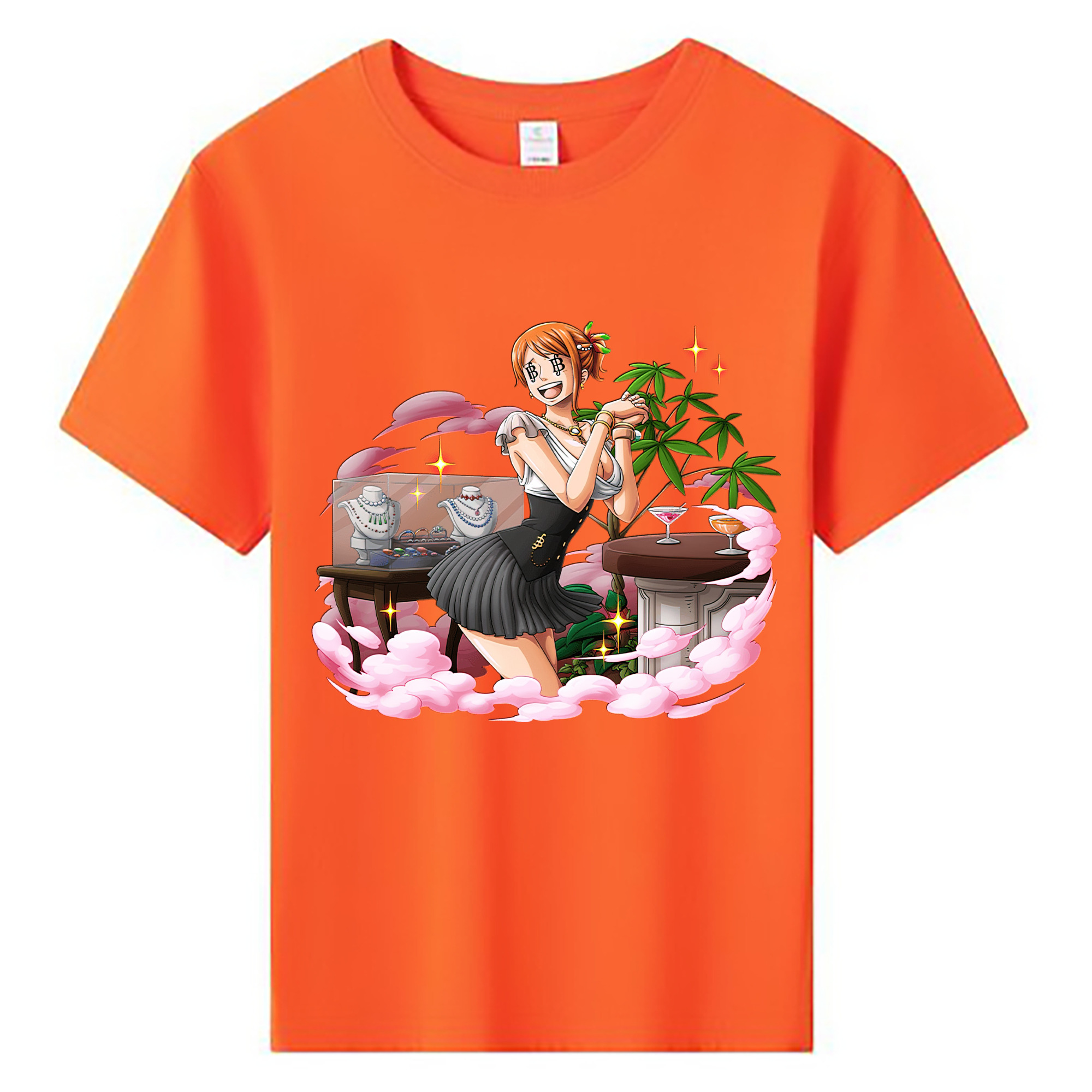 （画像用） ワンピース ナミ ONE PIECE Nami 綿100％キッズTシャツ（フロントプリント）