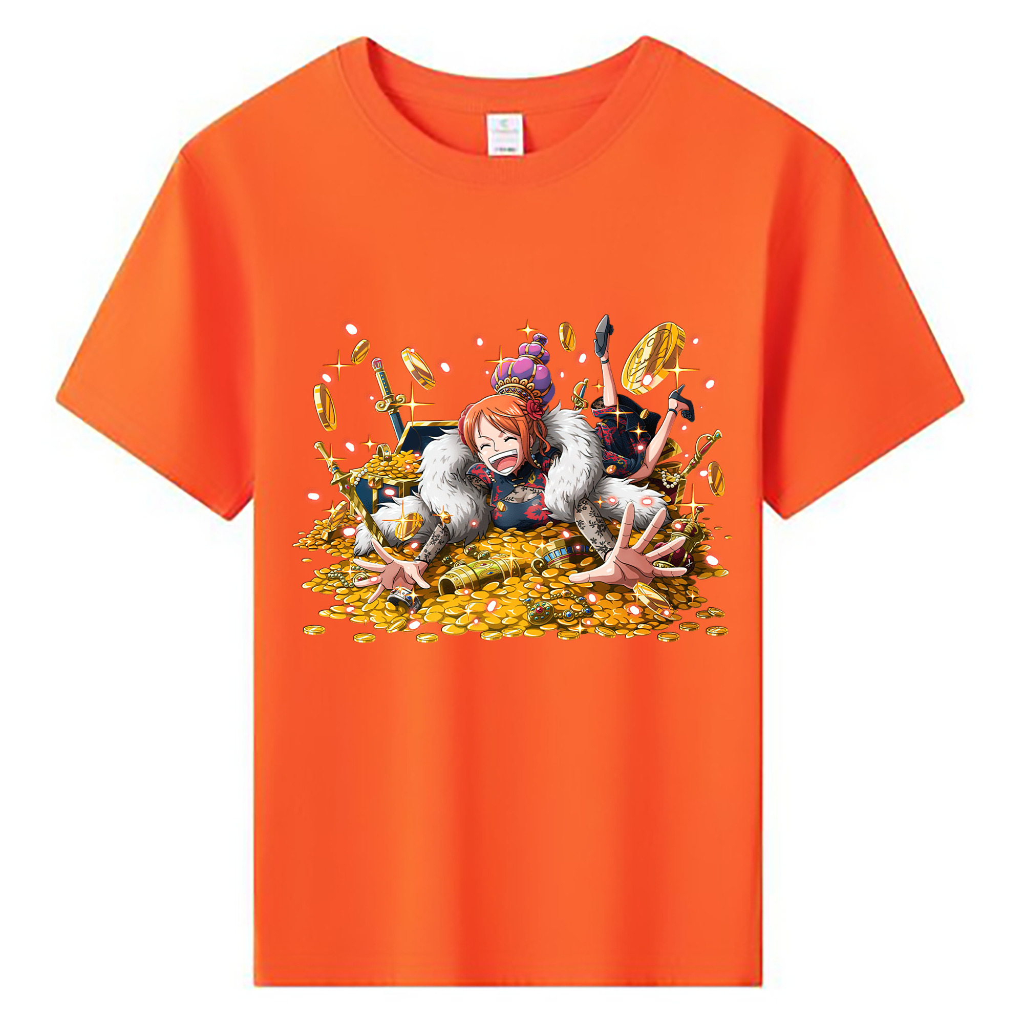 （画像用） ワンピース ナミ ONE PIECE Nami 綿100％キッズTシャツ（フロントプリント）