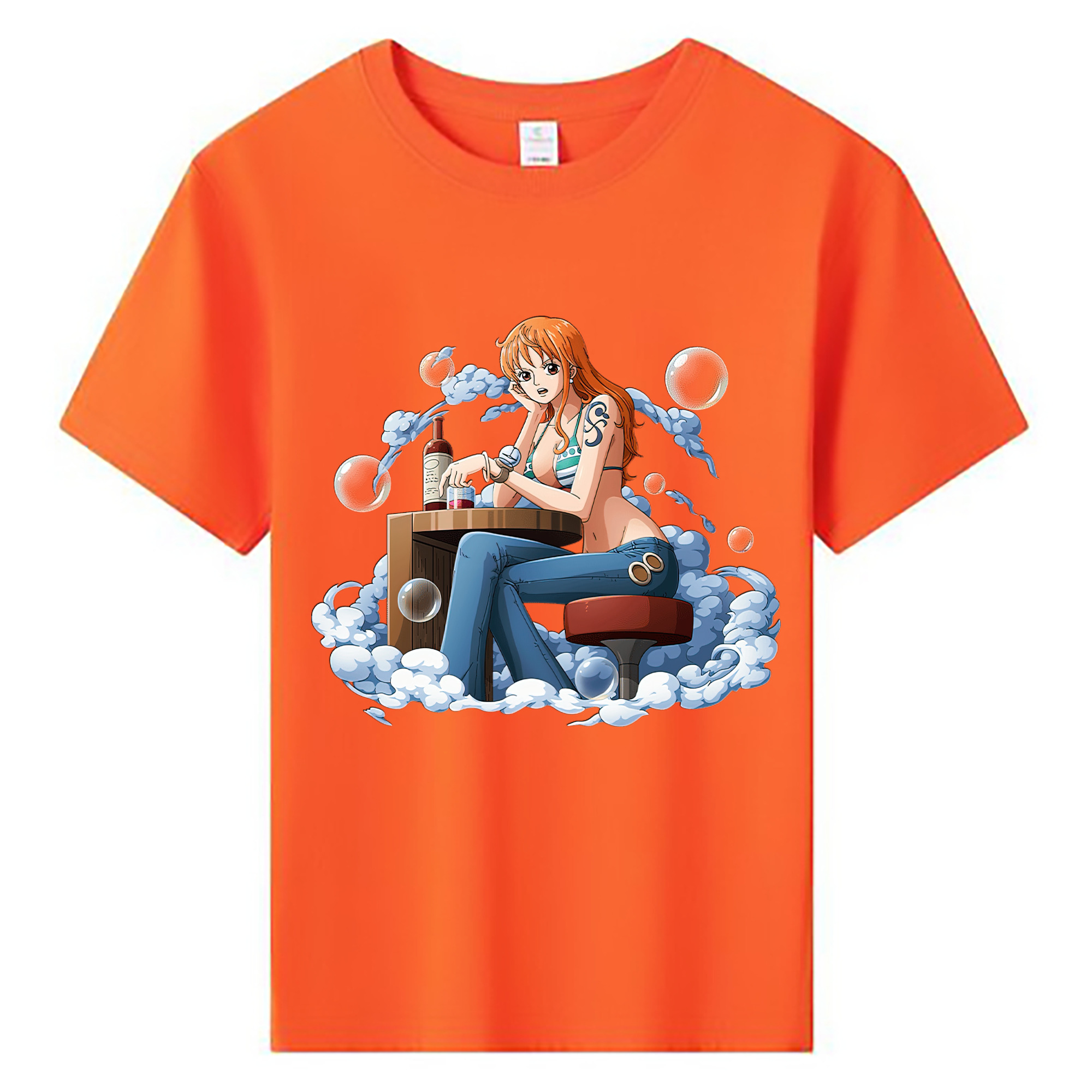 （画像用） ワンピース ナミ ONE PIECE Nami 綿100％キッズTシャツ（フロントプリント）