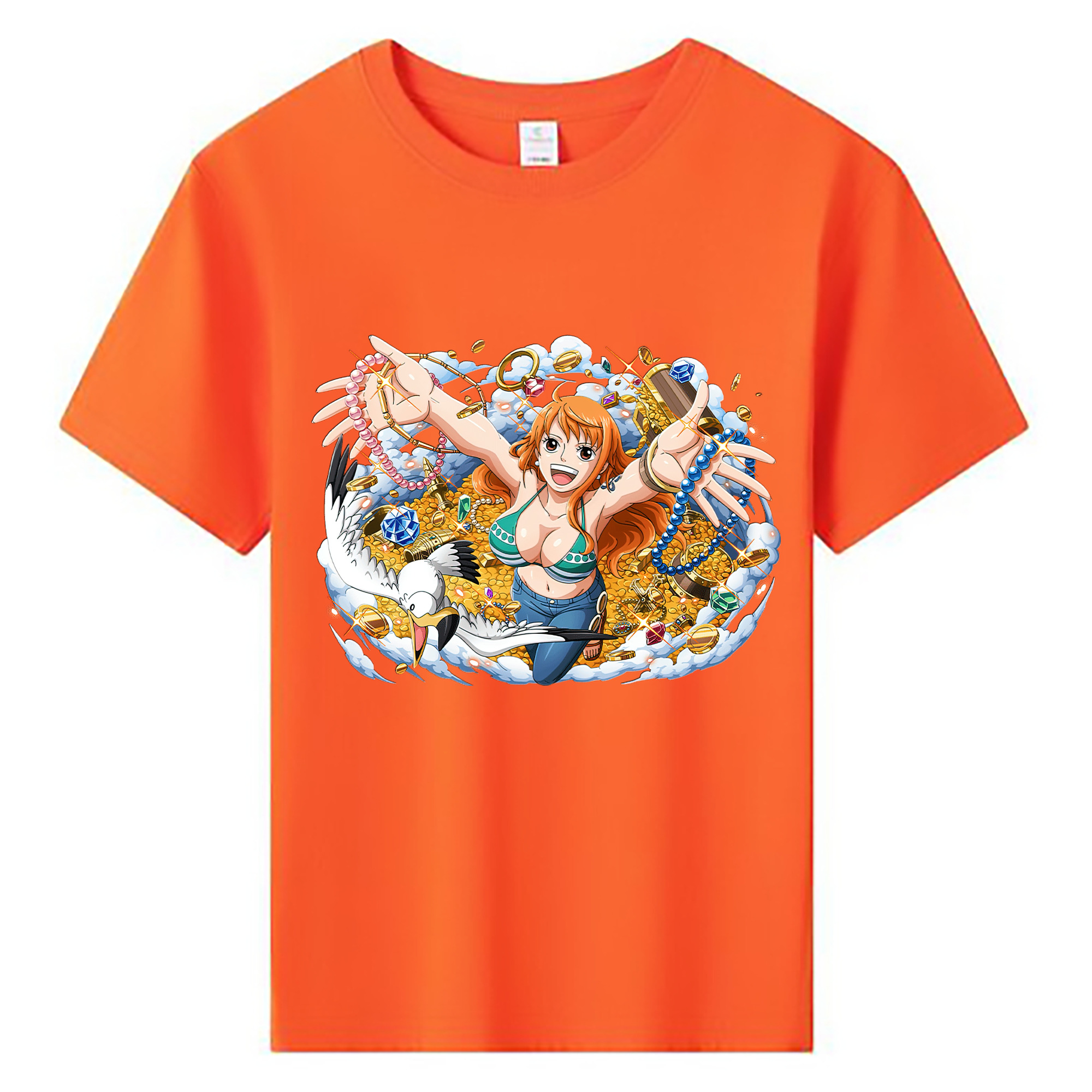（画像用） ワンピース ナミ ONE PIECE Nami 綿100％キッズTシャツ（フロントプリント）