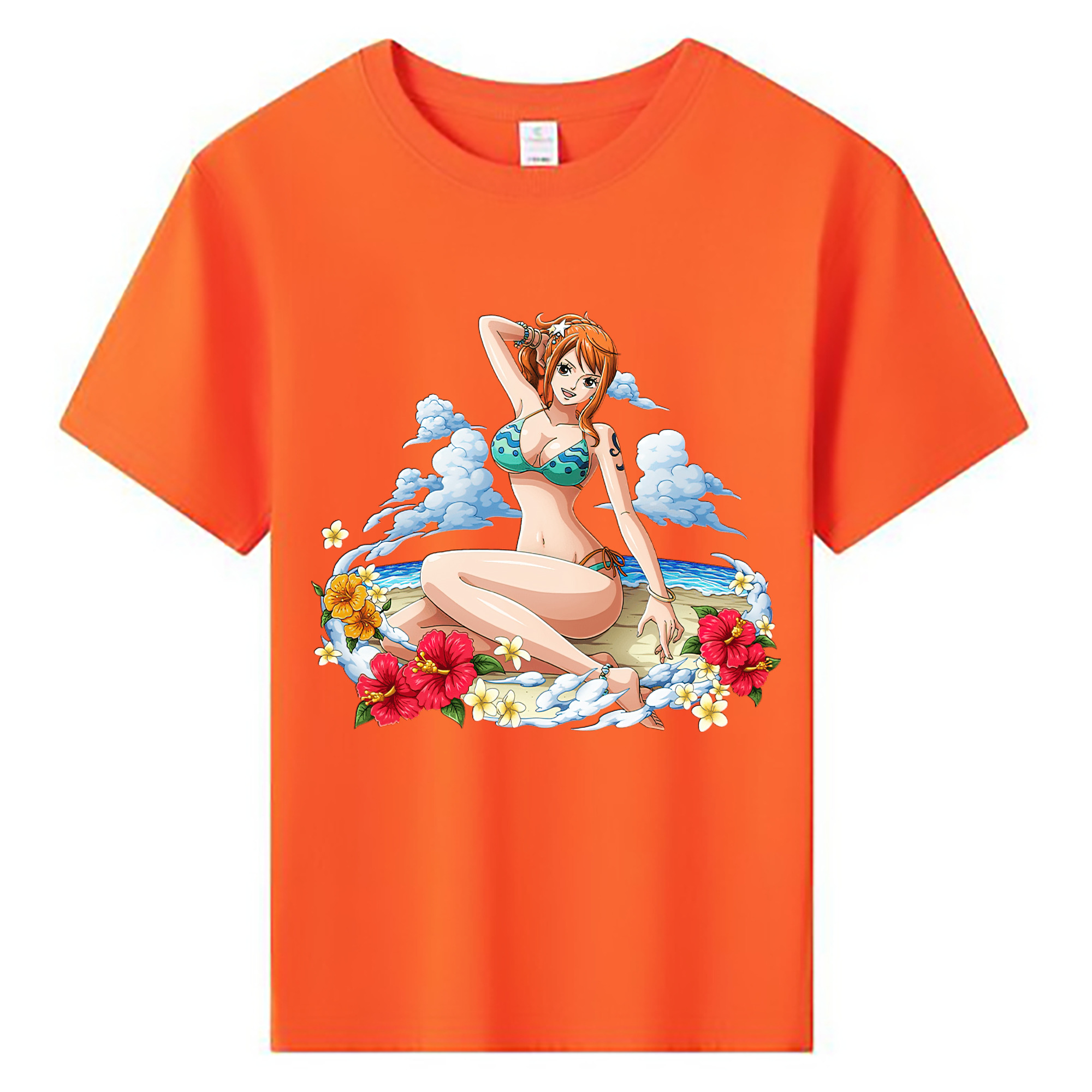 （画像用） ワンピース ナミ ONE PIECE Nami 綿100％キッズTシャツ（フロントプリント）