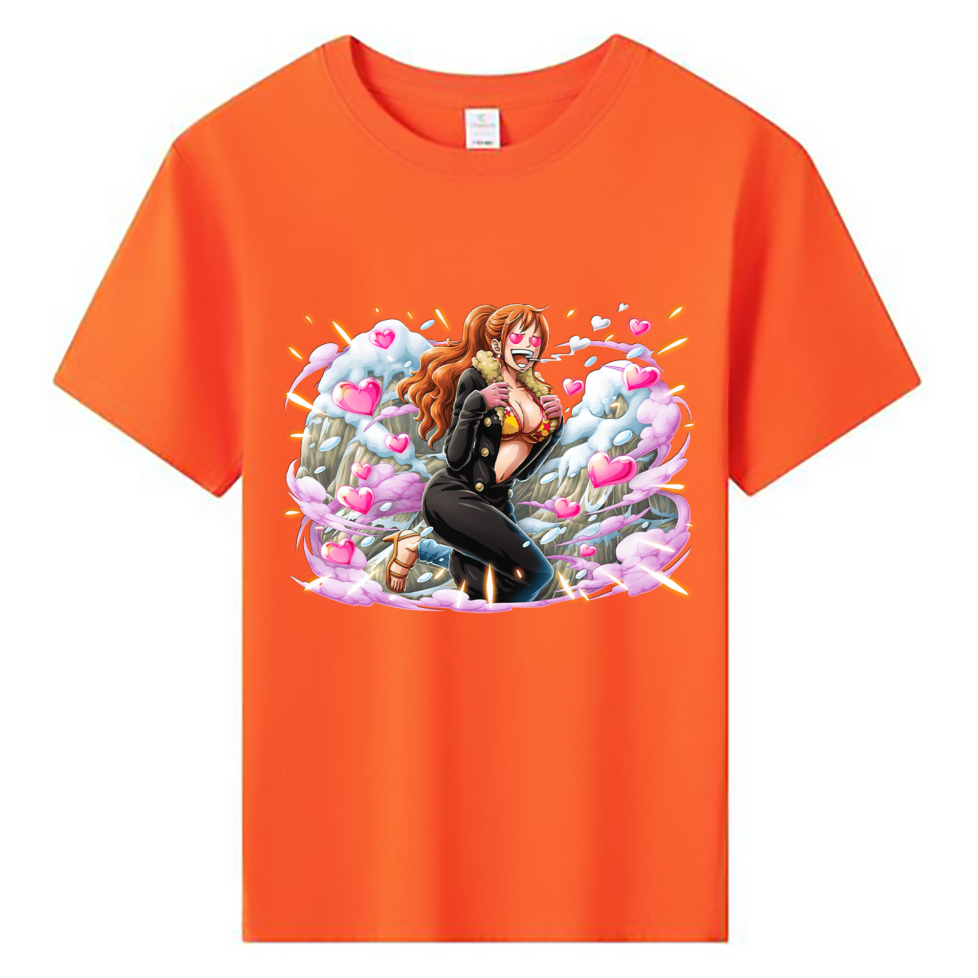 （画像用） ワンピース ナミ ONE PIECE Nami 綿100％キッズTシャツ（フロントプリント）