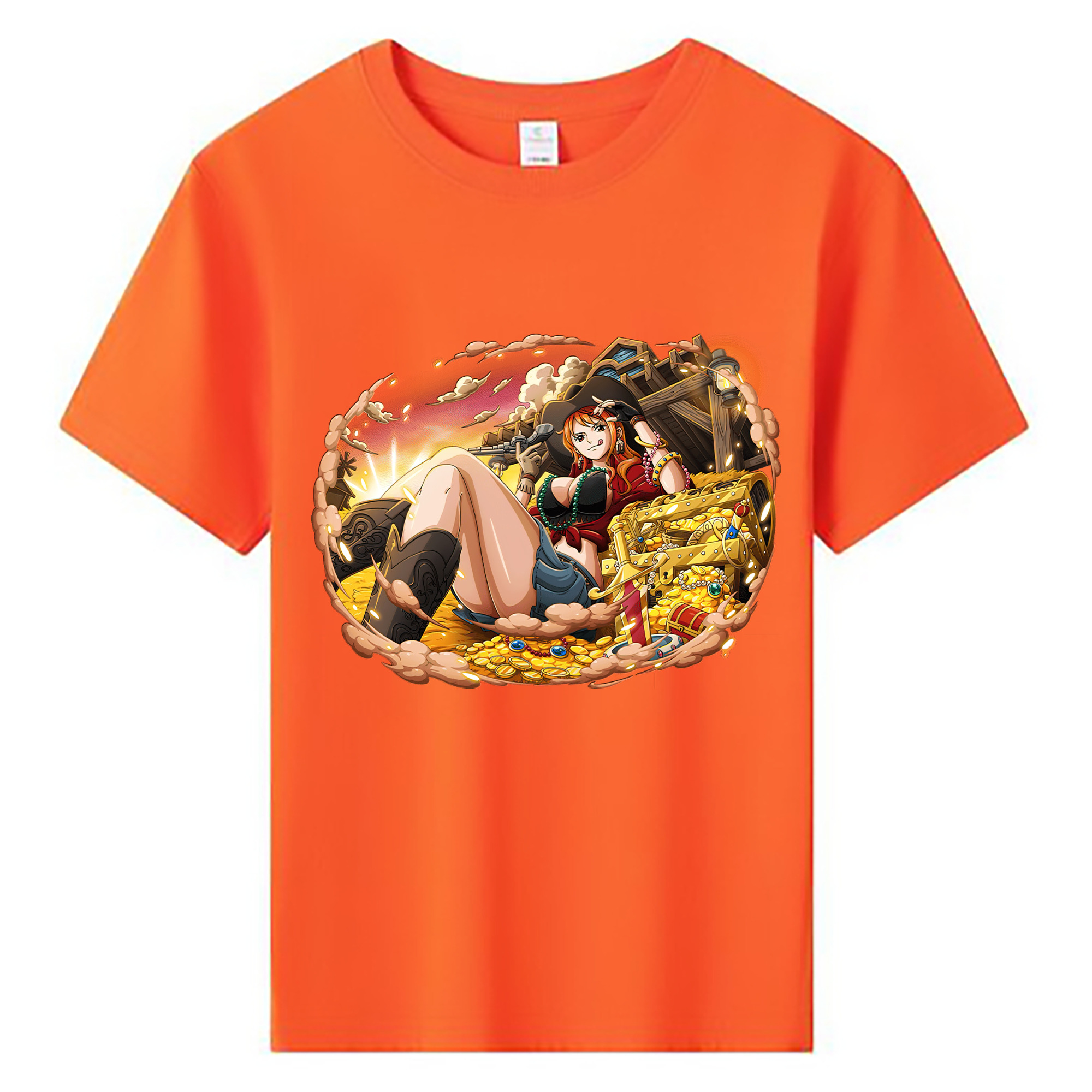 （画像用） ワンピース ナミ ONE PIECE Nami 綿100％キッズTシャツ（フロントプリント）