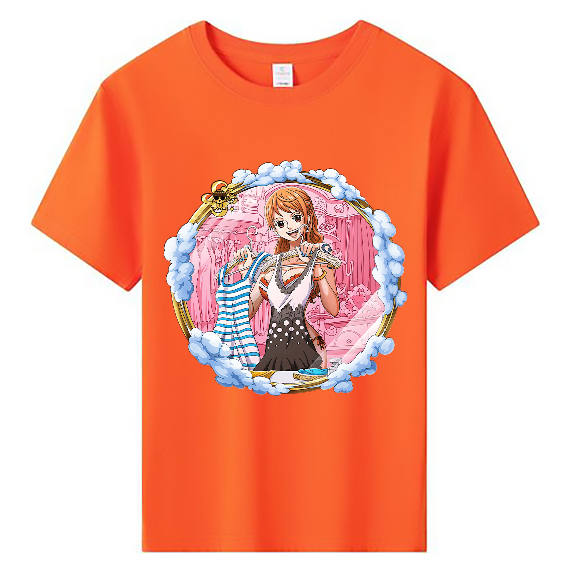 （画像用） ワンピース ナミ ONE PIECE Nami 綿100％キッズTシャツ（フロントプリント）