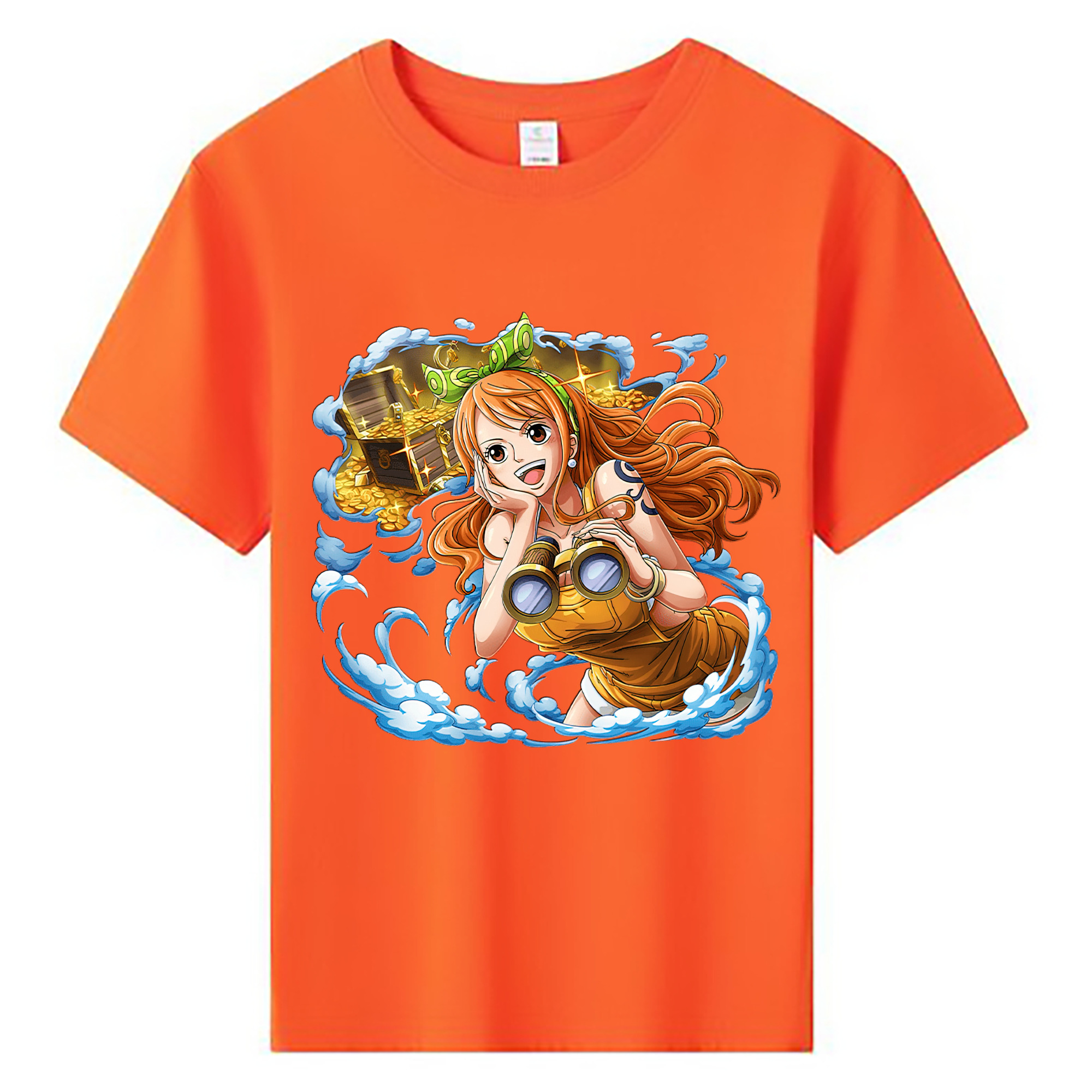 （画像用） ワンピース ナミ ONE PIECE Nami 綿100％キッズTシャツ（フロントプリント）