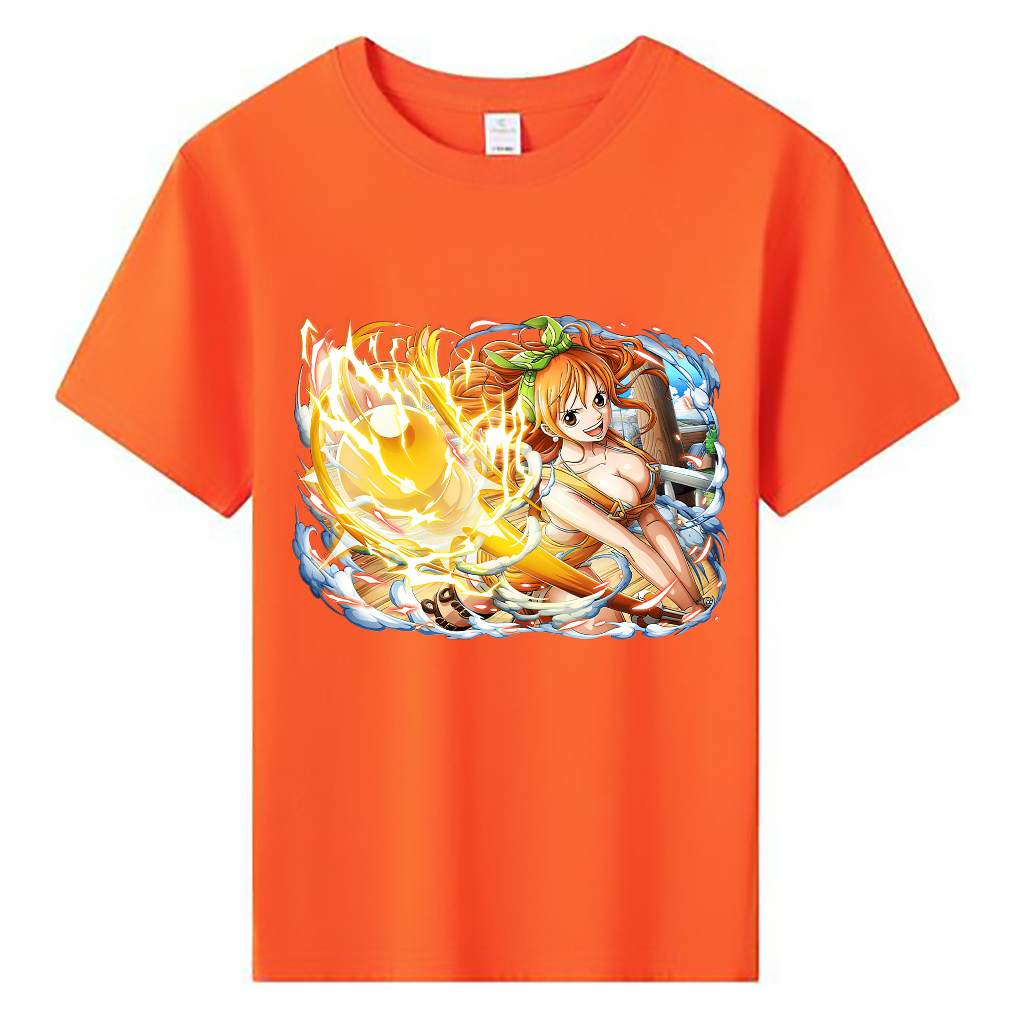 （画像用） ワンピース ナミ ONE PIECE Nami 綿100％キッズTシャツ（フロントプリント）