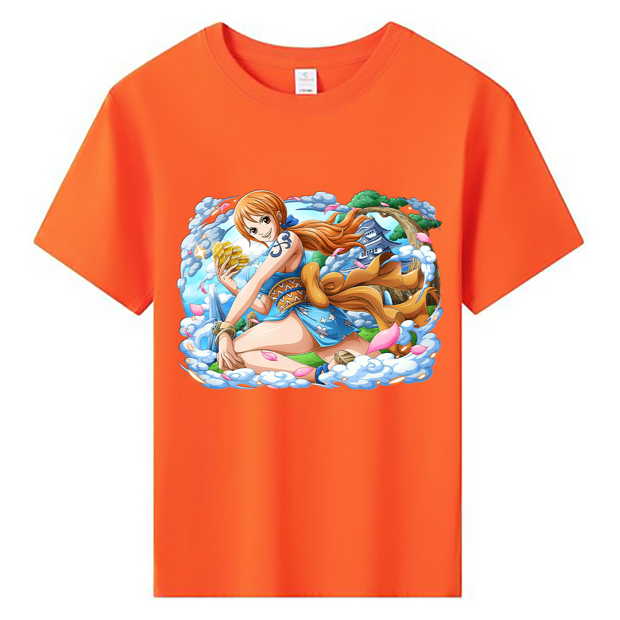 （画像用） ワンピース ナミ ONE PIECE Nami 綿100％キッズTシャツ（フロントプリント）