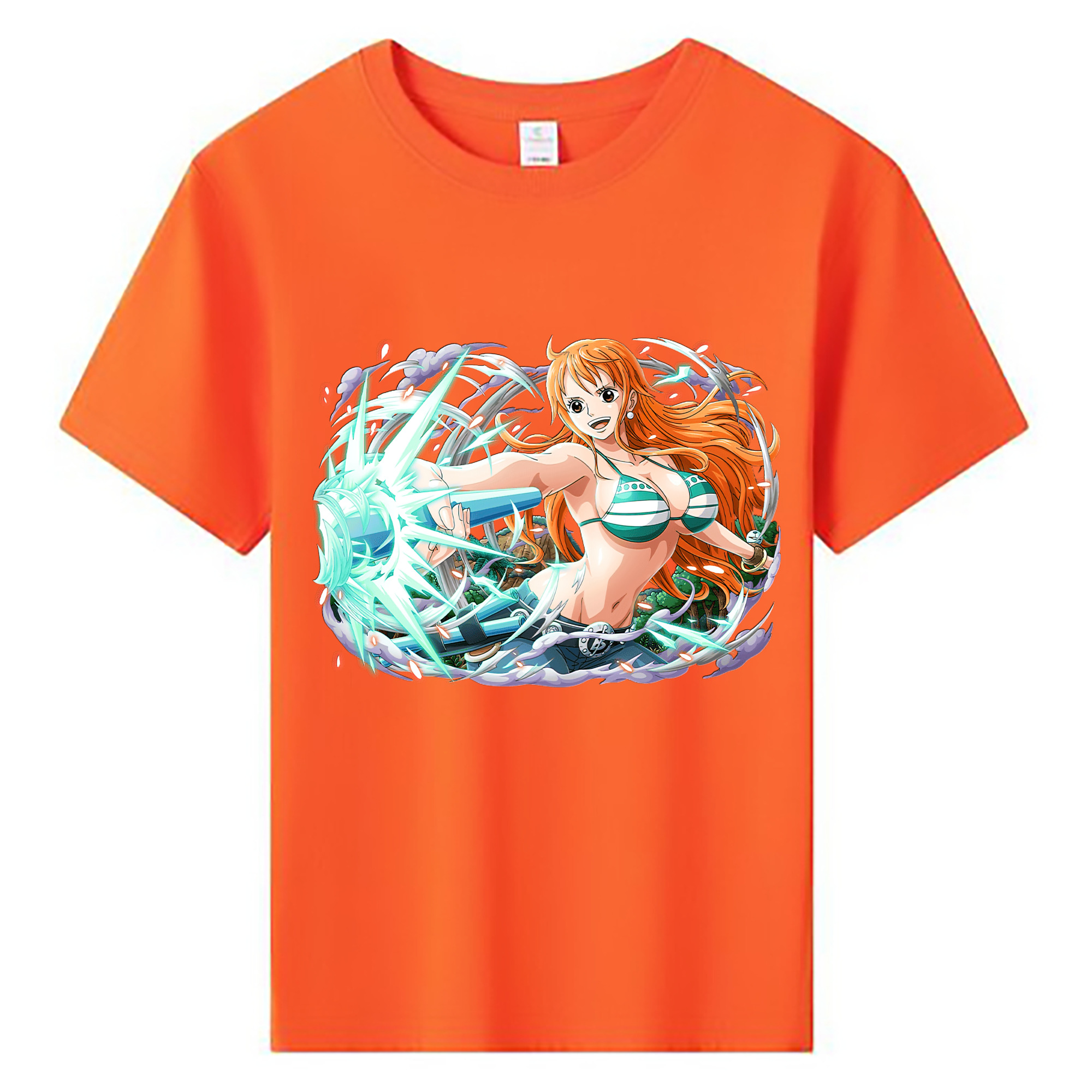 （画像用） ワンピース ナミ ONE PIECE Nami 綿100％キッズTシャツ（フロントプリント）