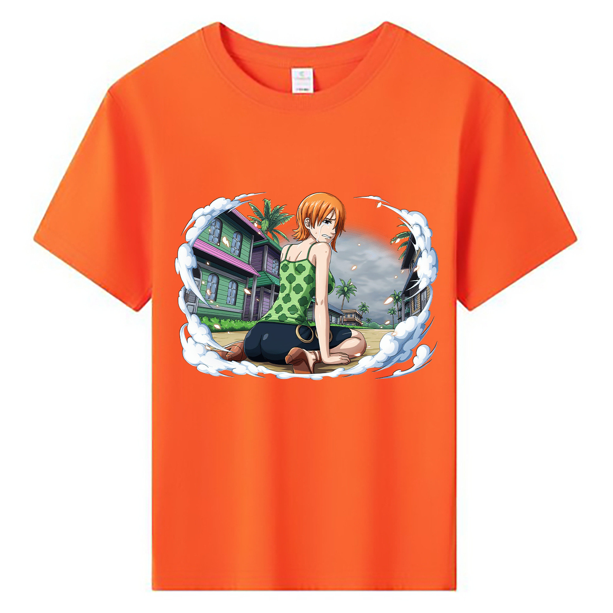 （画像用） ワンピース ナミ ONE PIECE Nami 綿100％キッズTシャツ（フロントプリント）