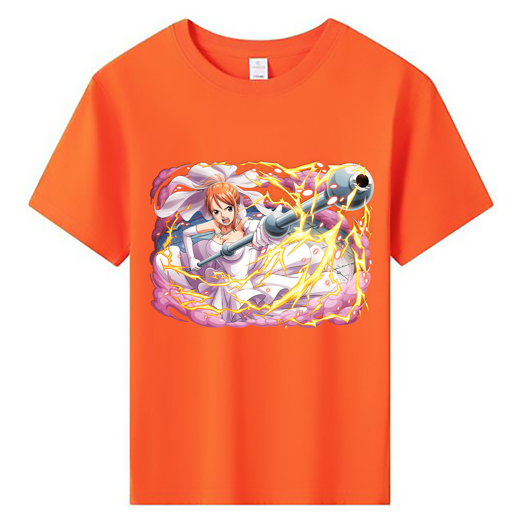 （画像用） ワンピース ナミ ONE PIECE Nami 綿100％キッズTシャツ（フロントプリント）