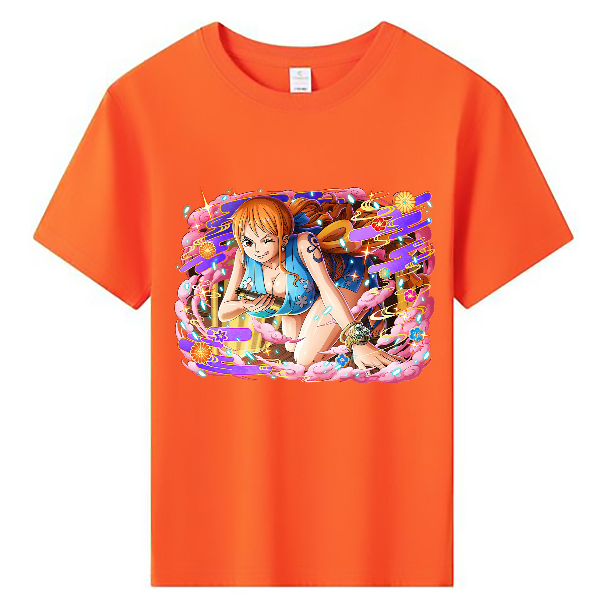 （画像用） ワンピース ナミ ONE PIECE Nami 綿100％キッズTシャツ（フロントプリント）