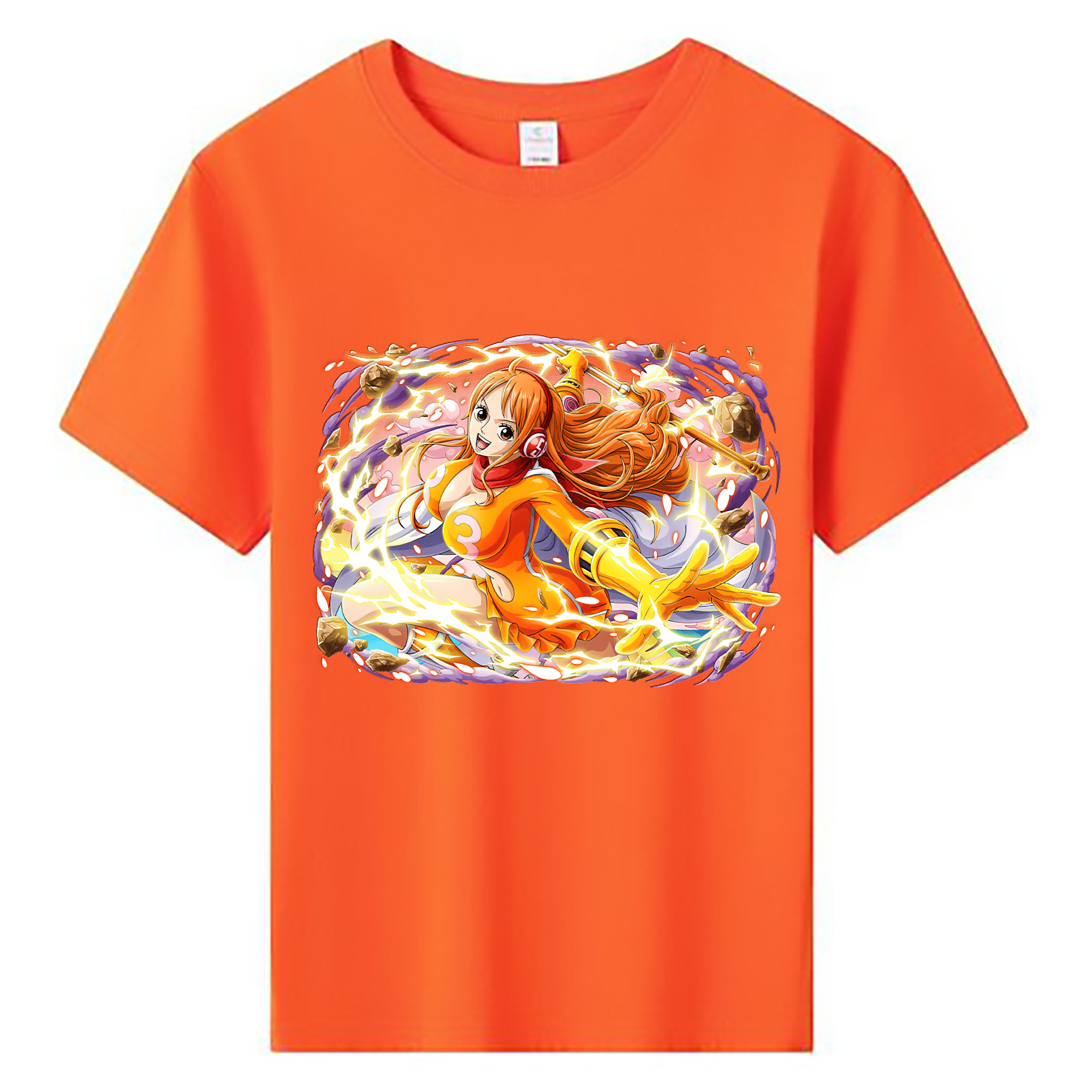（画像用） ワンピース ナミ ONE PIECE Nami 綿100％キッズTシャツ（フロントプリント）