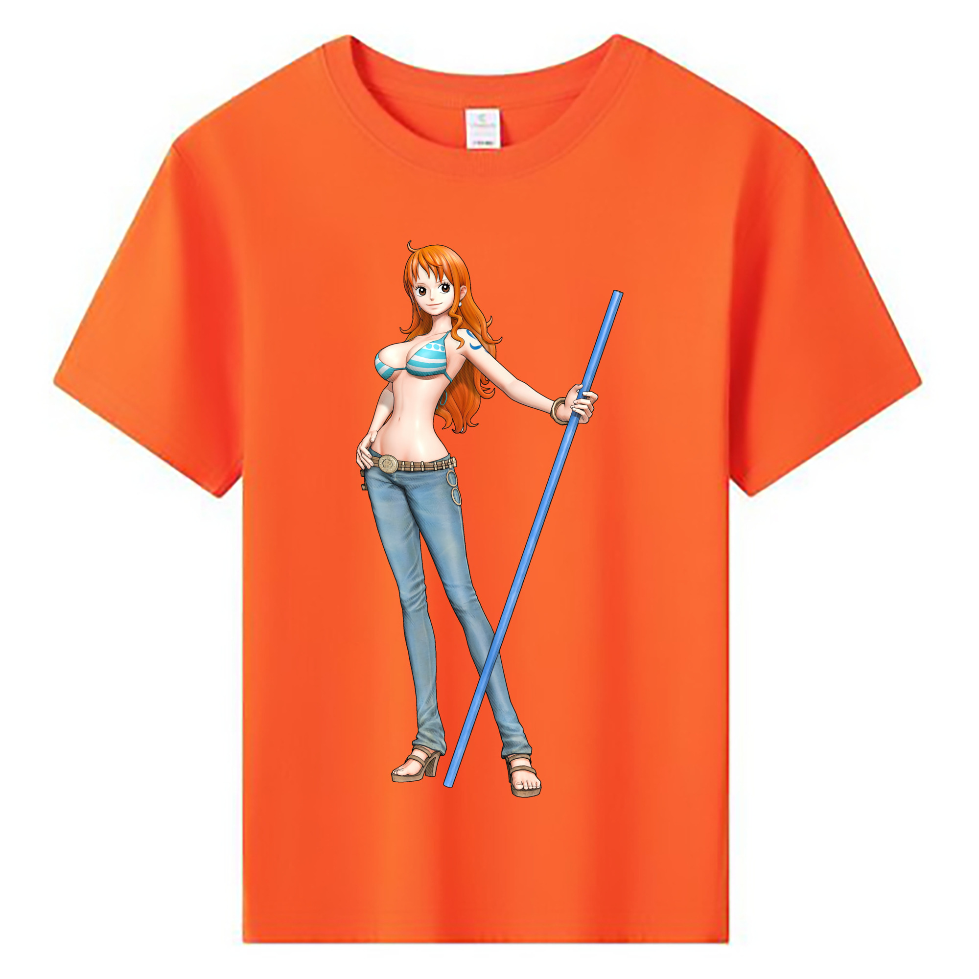 （画像用） ワンピース ナミ ONE PIECE Nami 綿100％キッズTシャツ（フロントプリント）