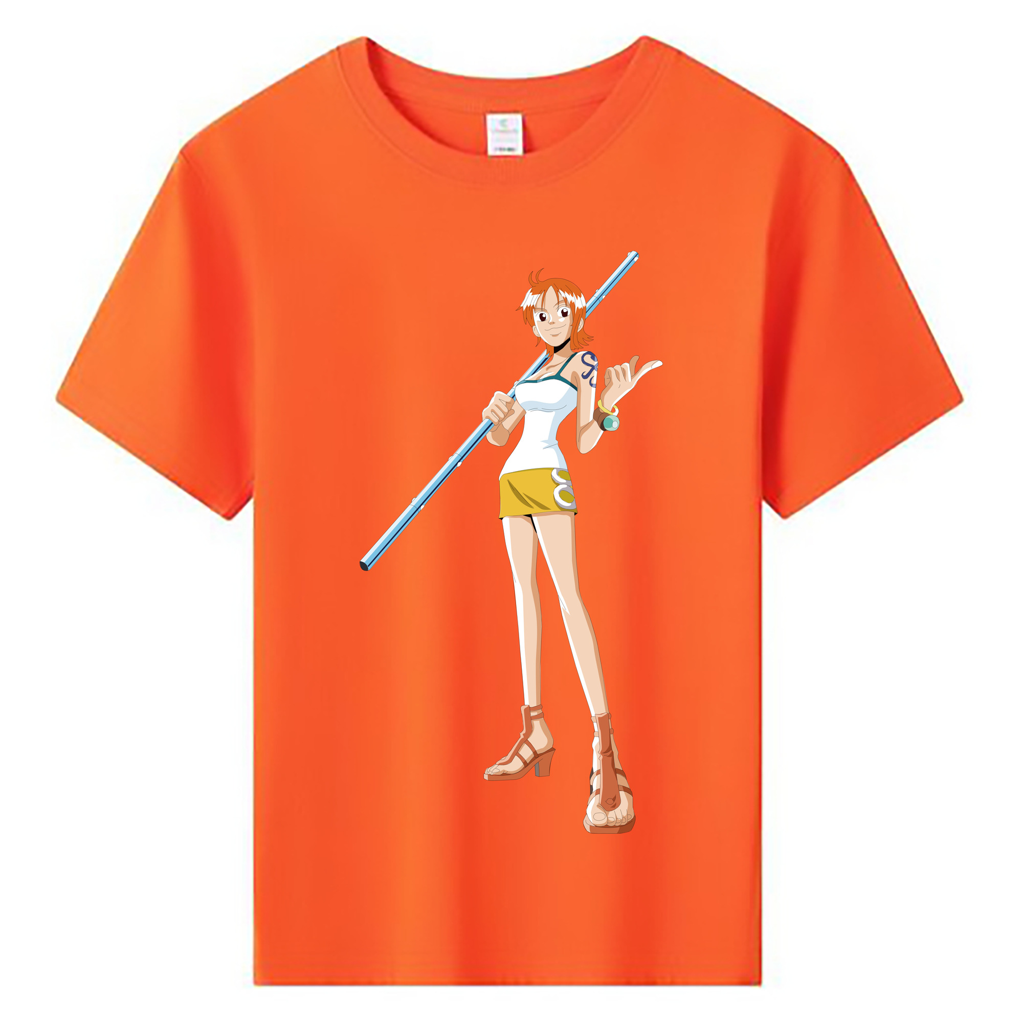 （画像用） ワンピース ナミ ONE PIECE Nami 綿100％キッズTシャツ（フロントプリント）