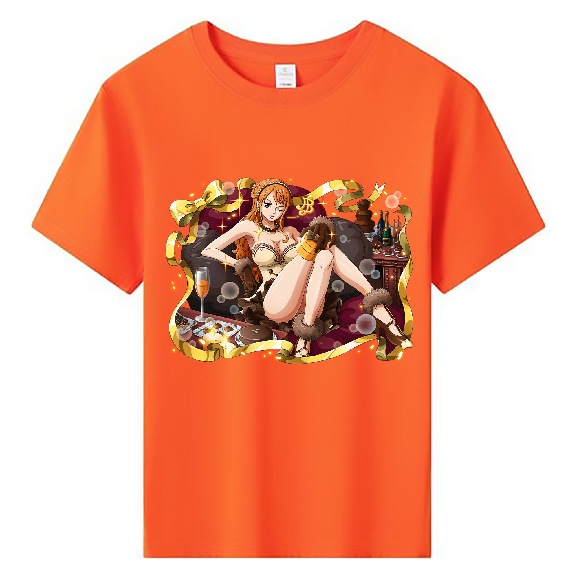 （画像用） ワンピース ナミ ONE PIECE Nami 綿100％キッズTシャツ（フロントプリント）