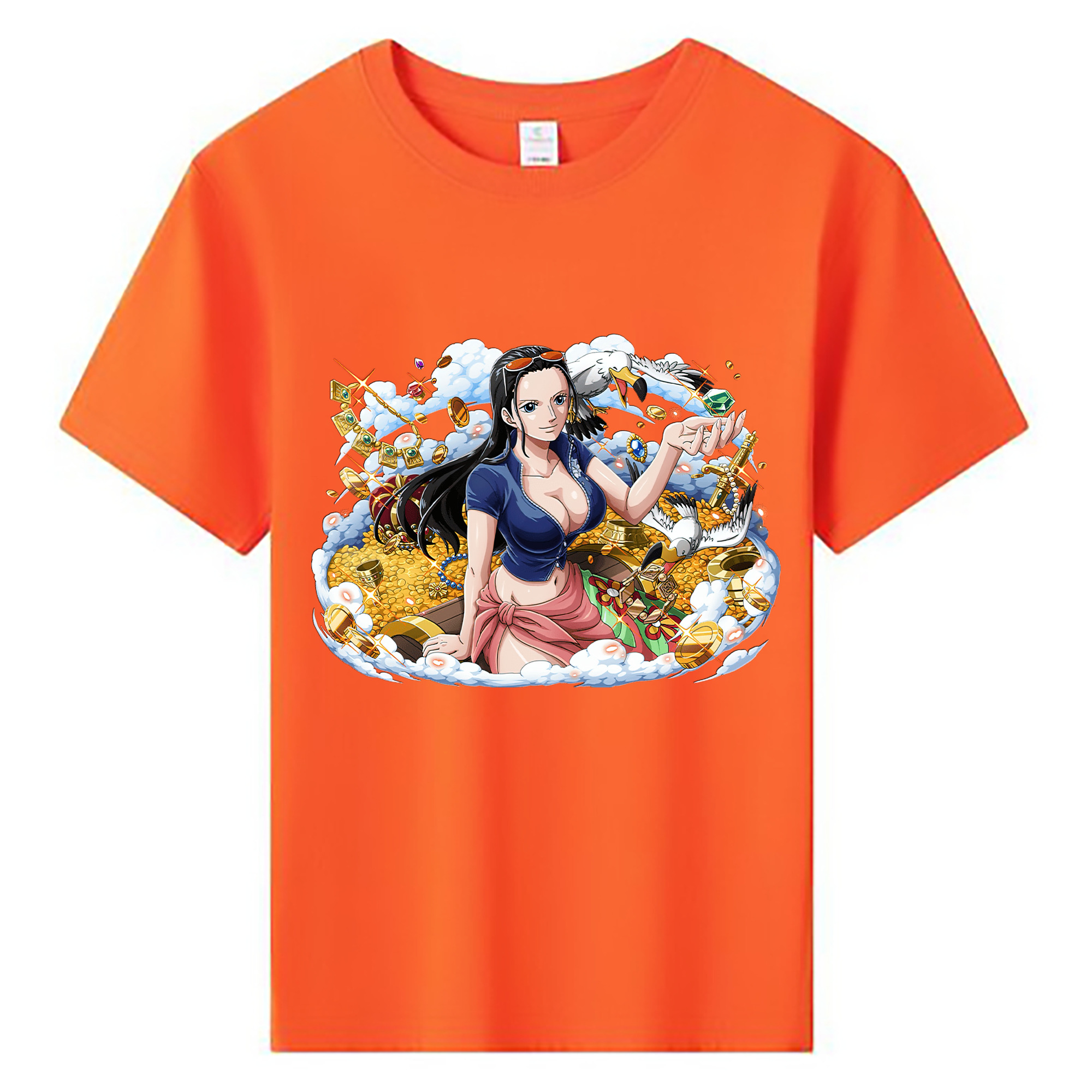 ワンピース ニコ・ロビン ONE PIECE Nico Robin 綿100％キッズTシャツ（フロントプリント）